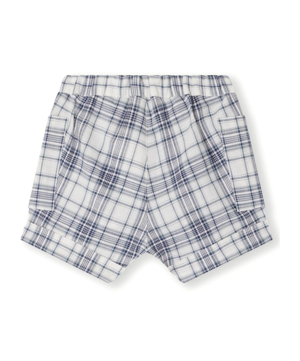 Bonpoint Checkered Shorts In Gray