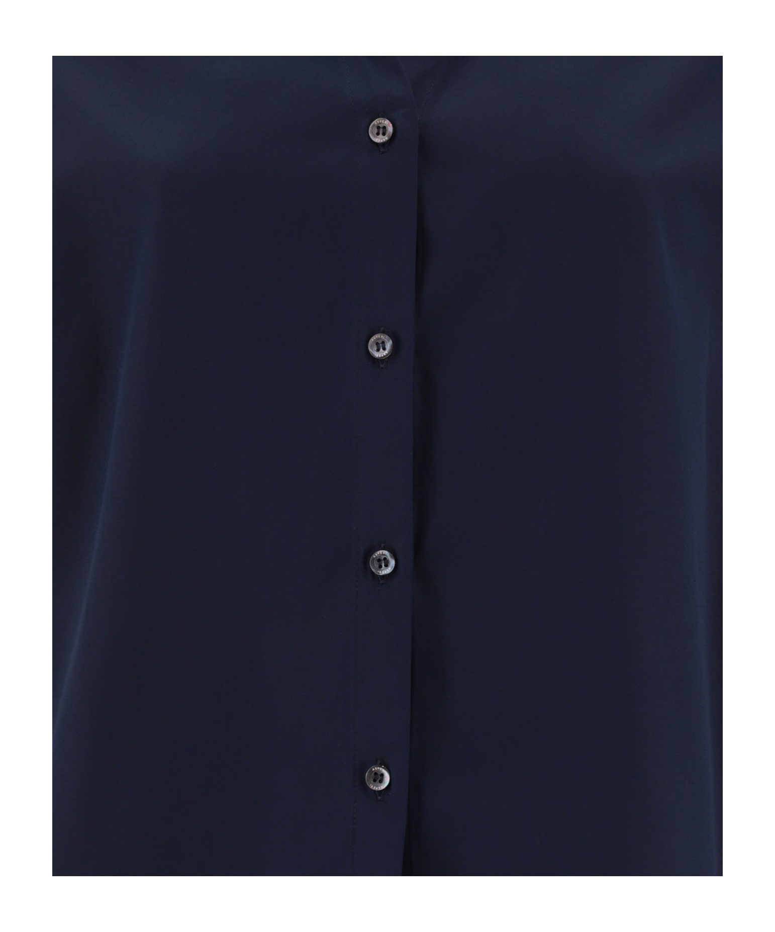 Aspesi Camicia In Cotone Con Collo Francese Shirts Blue In Black
