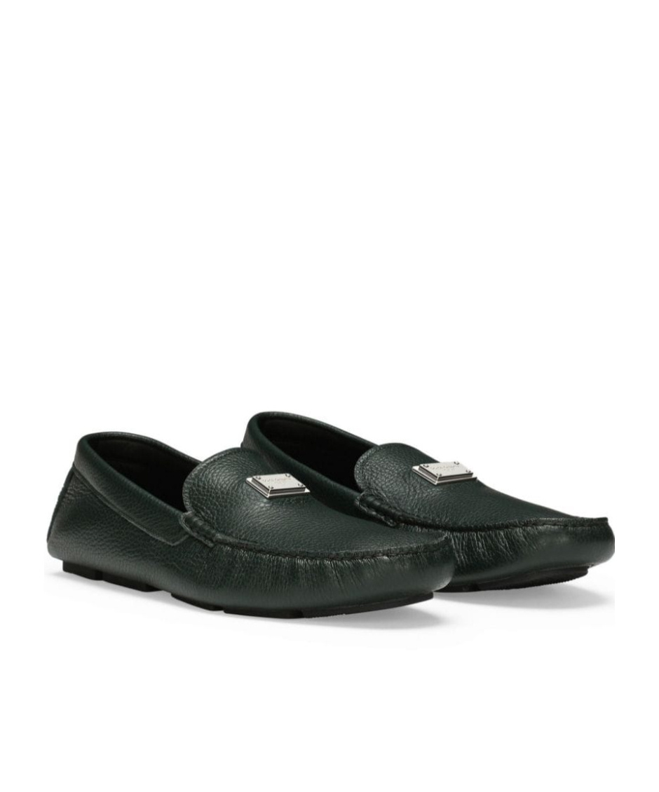 Dolce & Gabbana Loafer Mit Logo-schild In Black