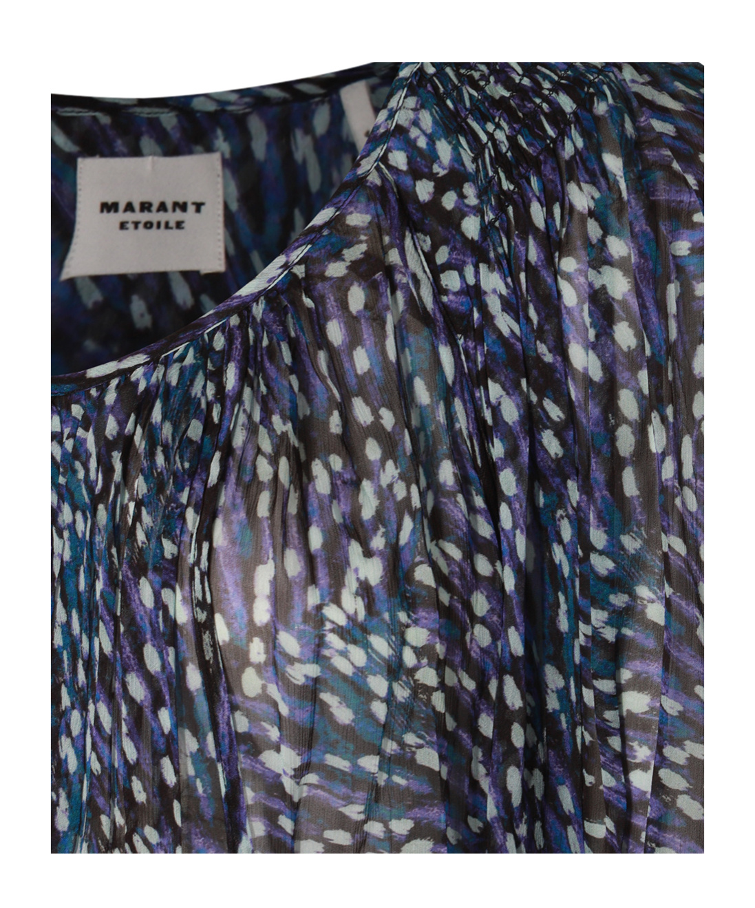 Shop Isabel Marant Étoile Roxini Abstract-print Blouse In Blue