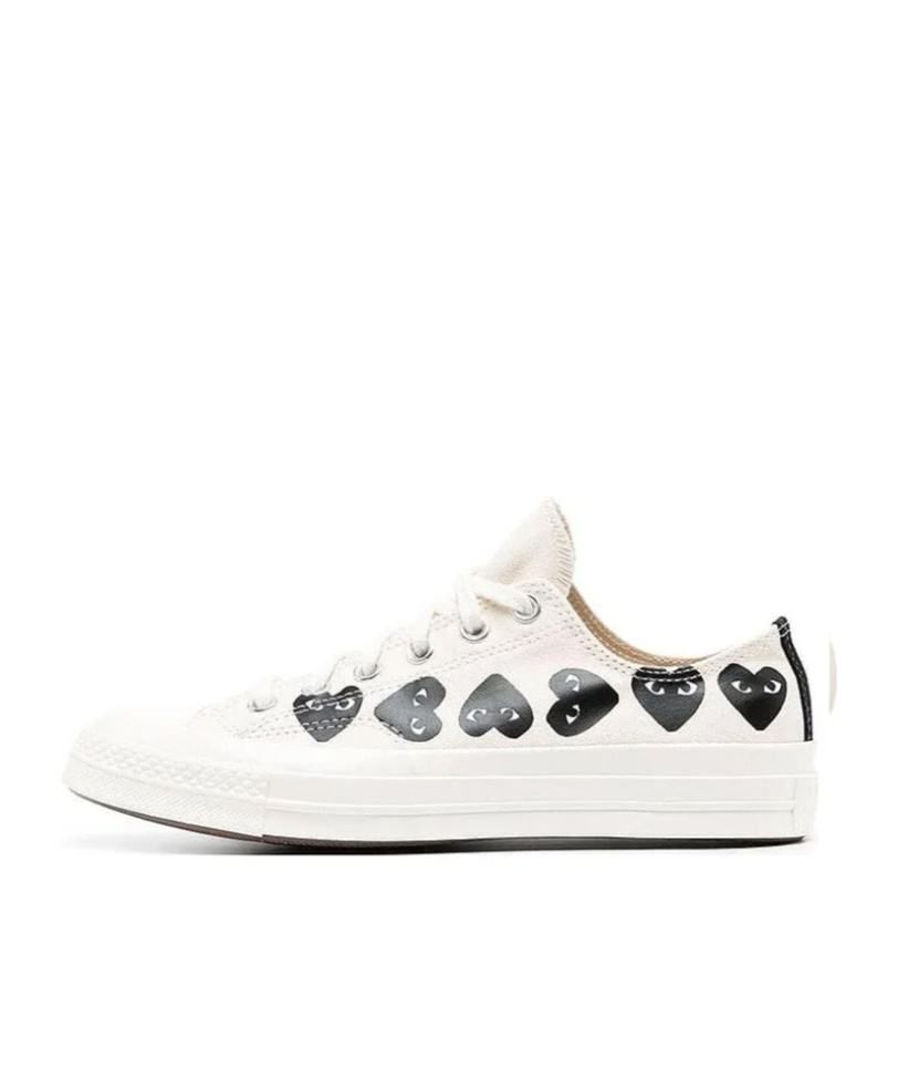 COMME DES GARÇONS PLAY PRINTED LACE-UP LOW-TOP SHOES