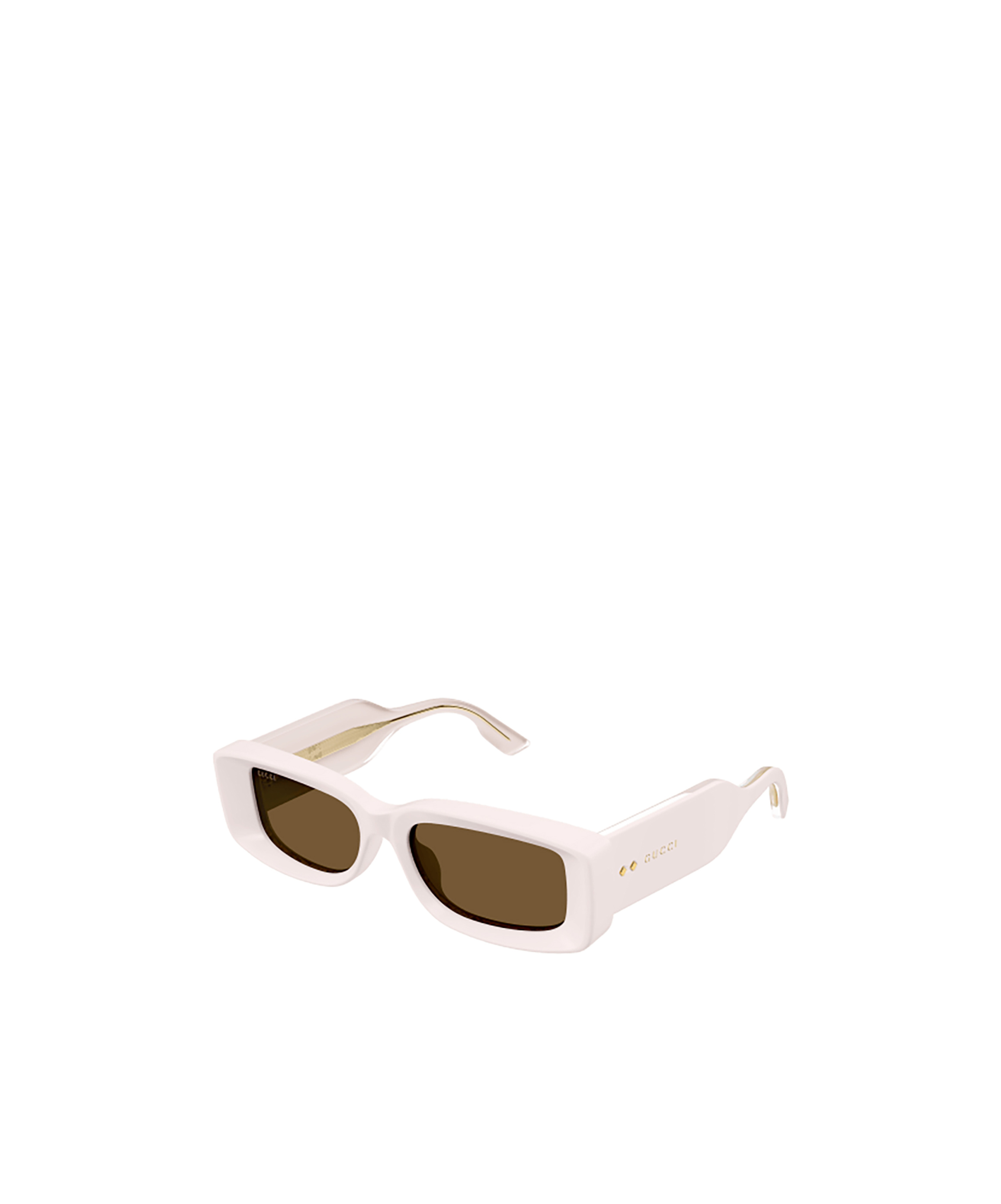 Gucci Logo-engraved Rectangle-frame Sunglasses In Pink