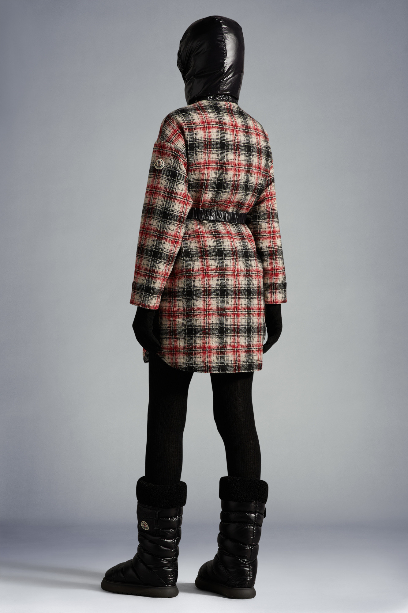 Moncler Robe Chemisier Réversible In Black