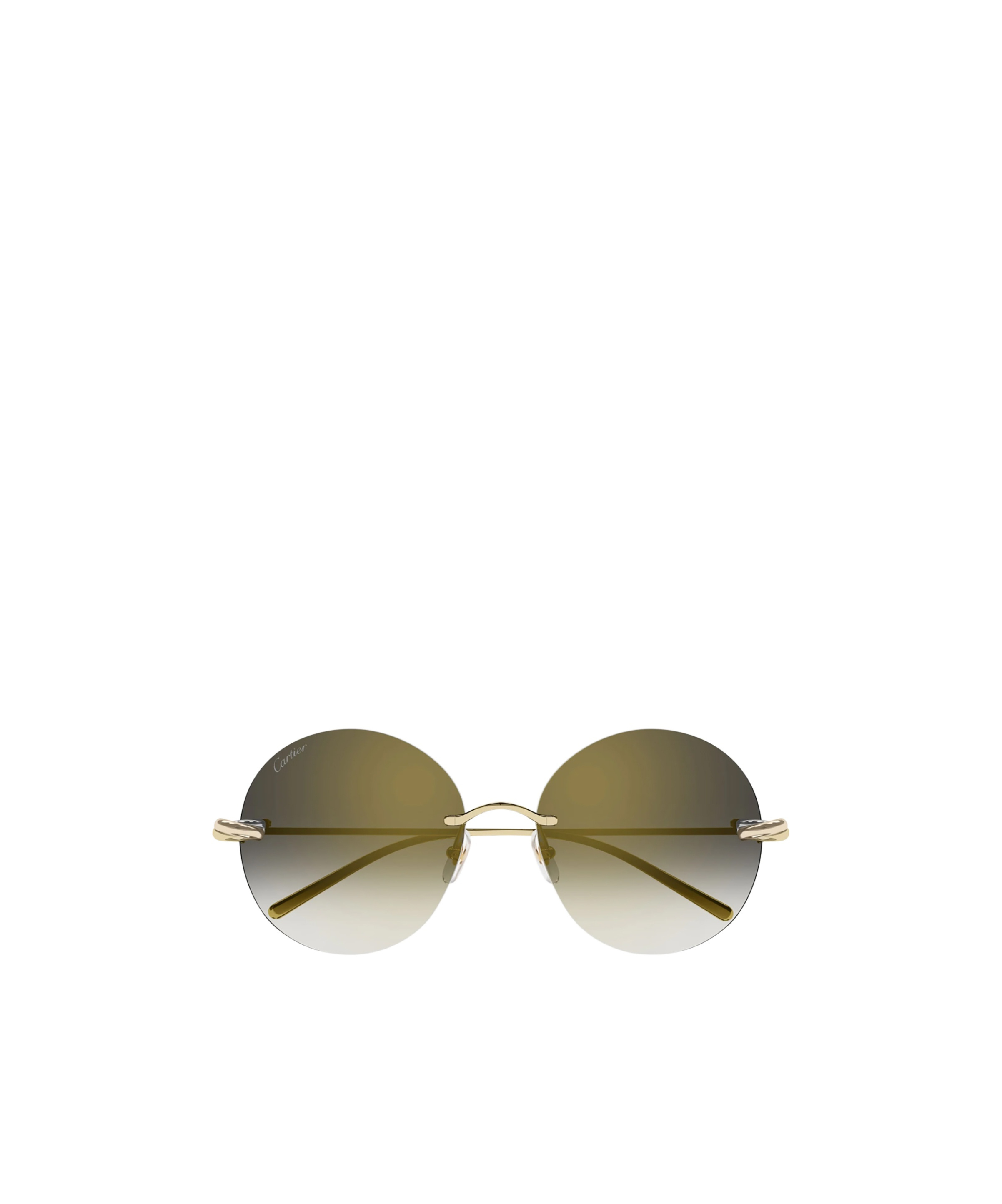 Cartier Round Frame Sunglasses In Green