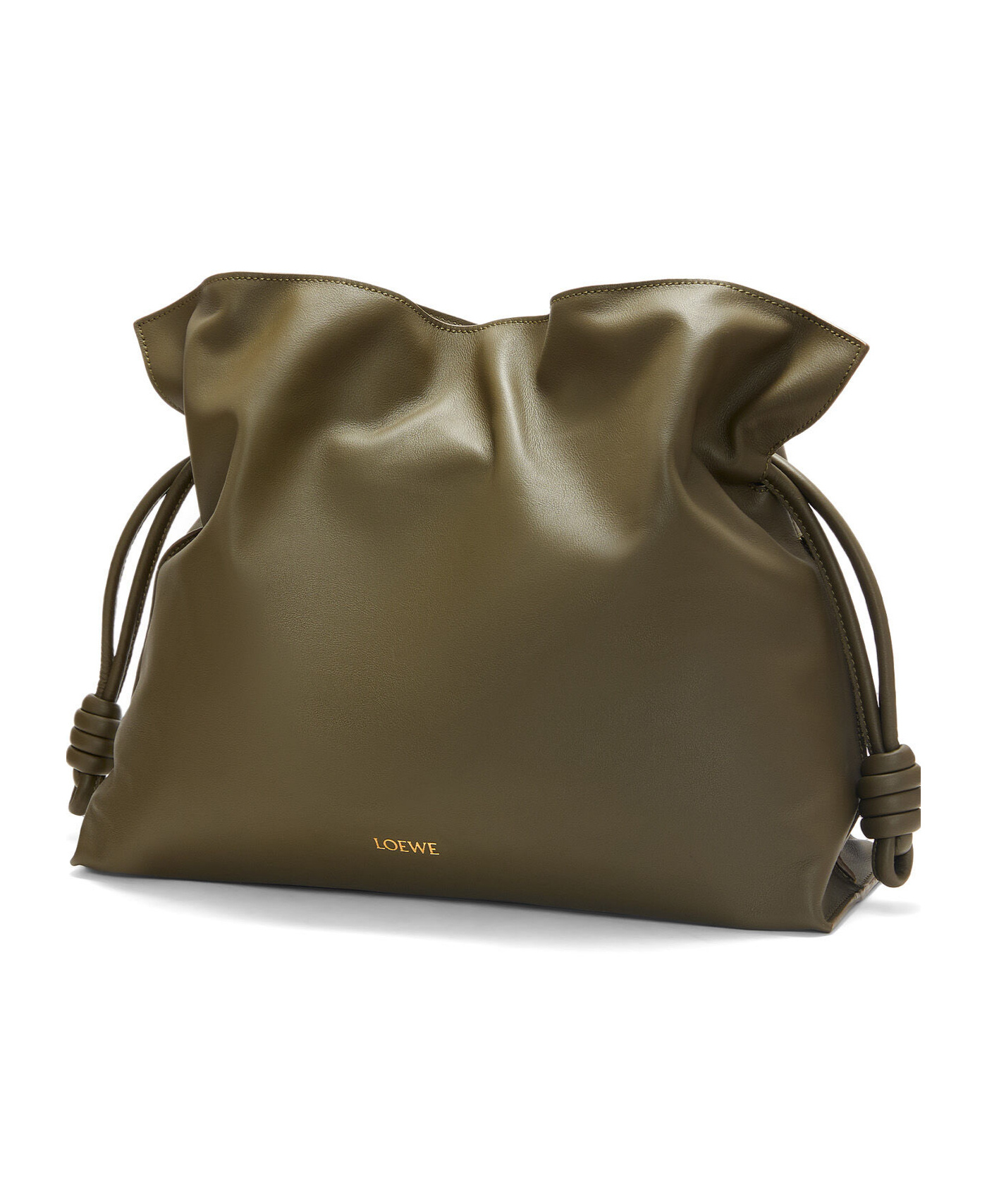 Loewe Large Flamenco Clutch In Nappa Calfskin In Brown