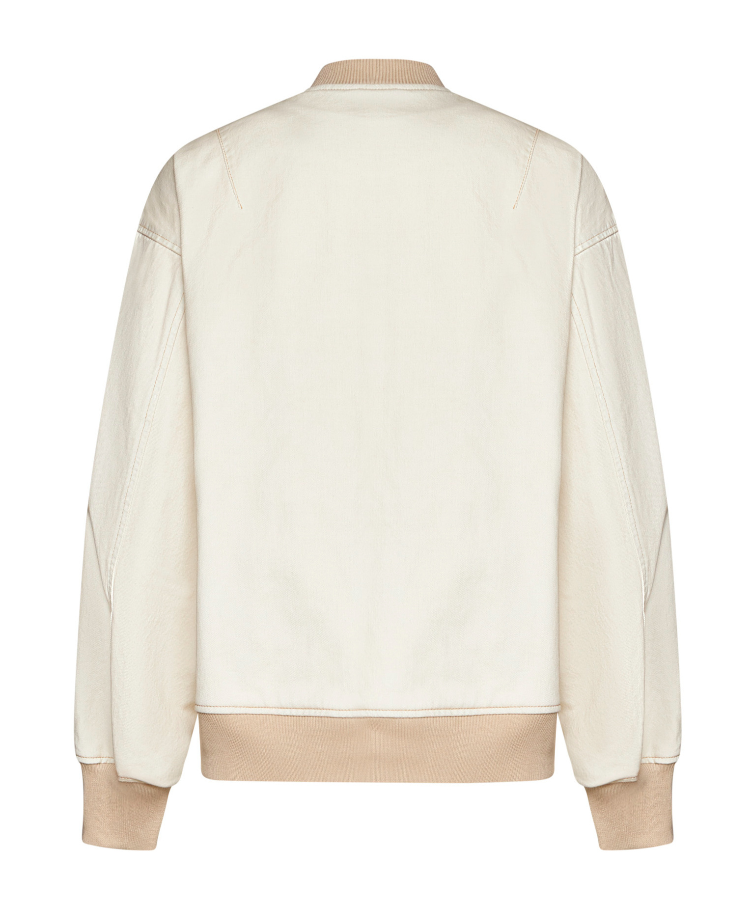 Semicouture Rosaline Twill Bomber Jacket In White