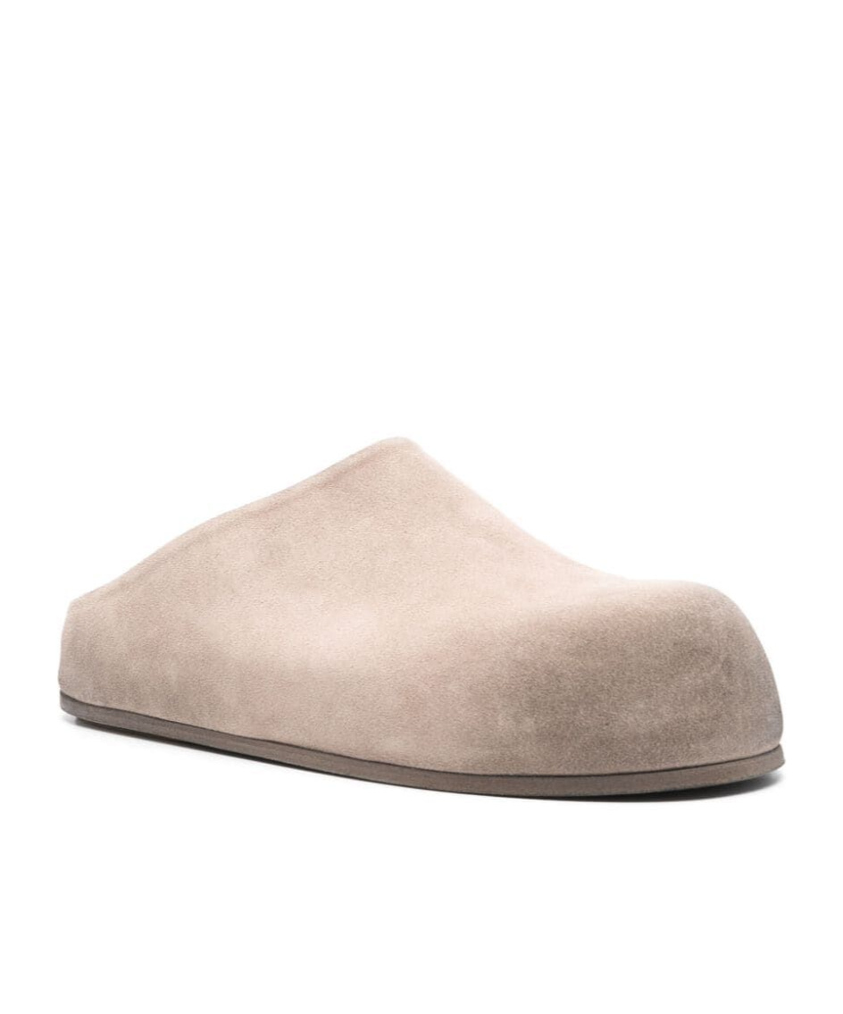 Marsèll Large Suede Round Toe Loafers In Nude