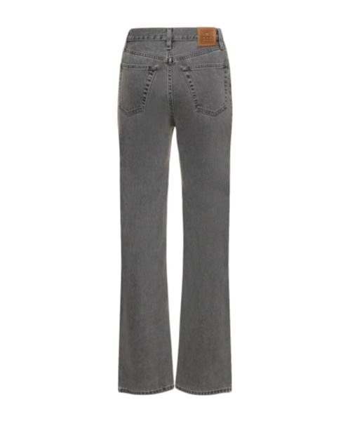 TOTÊME DENIM TROUSERS WITH LOGO AFFIXED