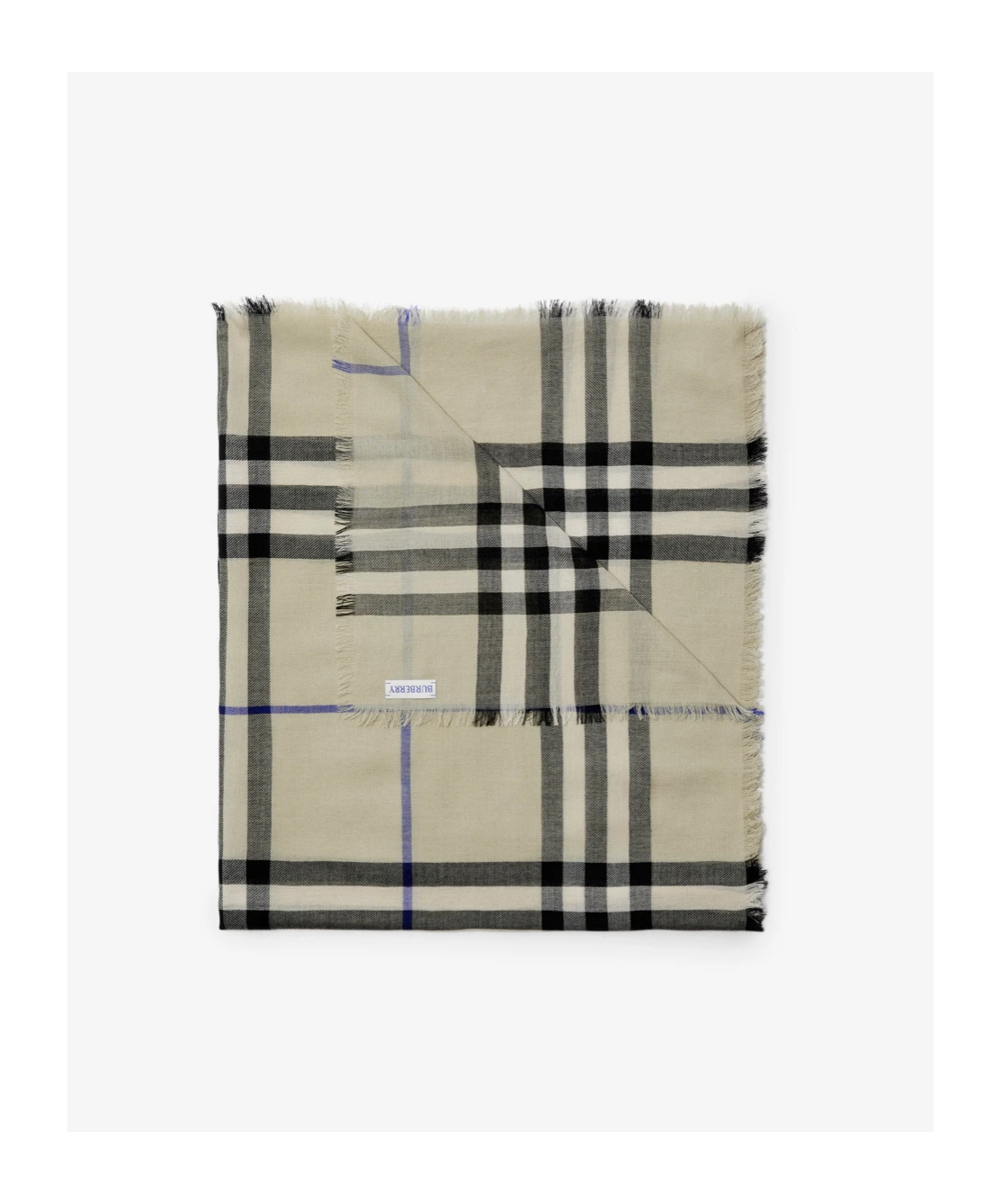 Burberry Vintage Check Wool Scarf In Nude