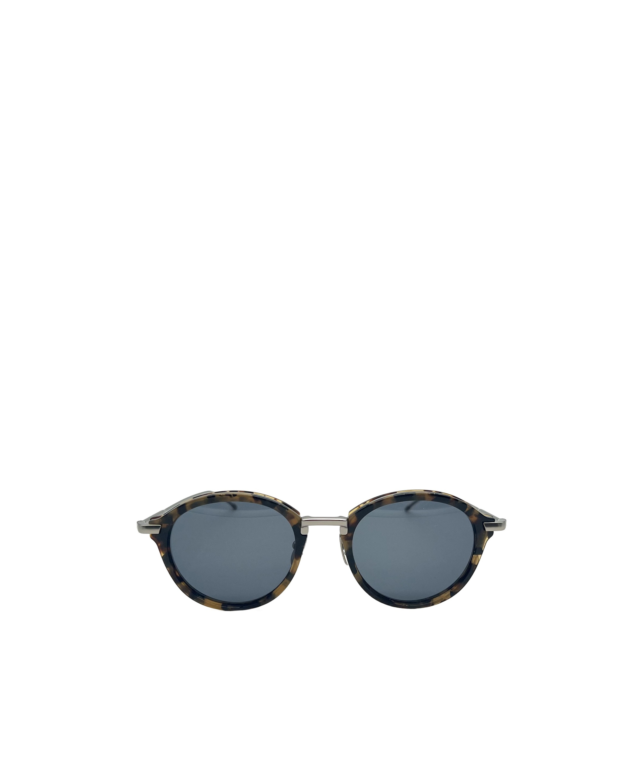 Thom Browne Tortoiseshell Round-frame Sunglasses In Gray