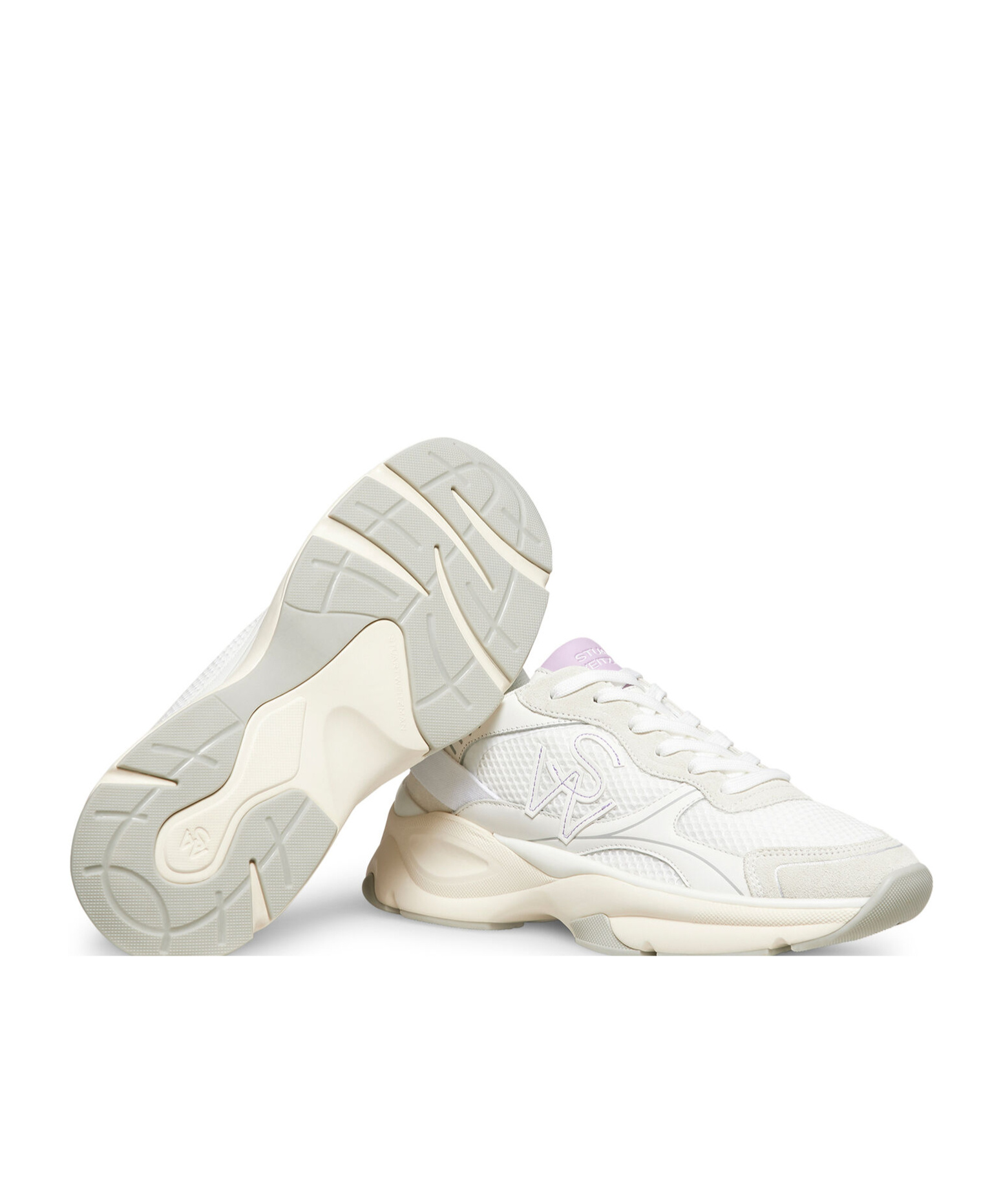 Stuart Weitzman Low-top Casual Shoes With Logo Pattern In White