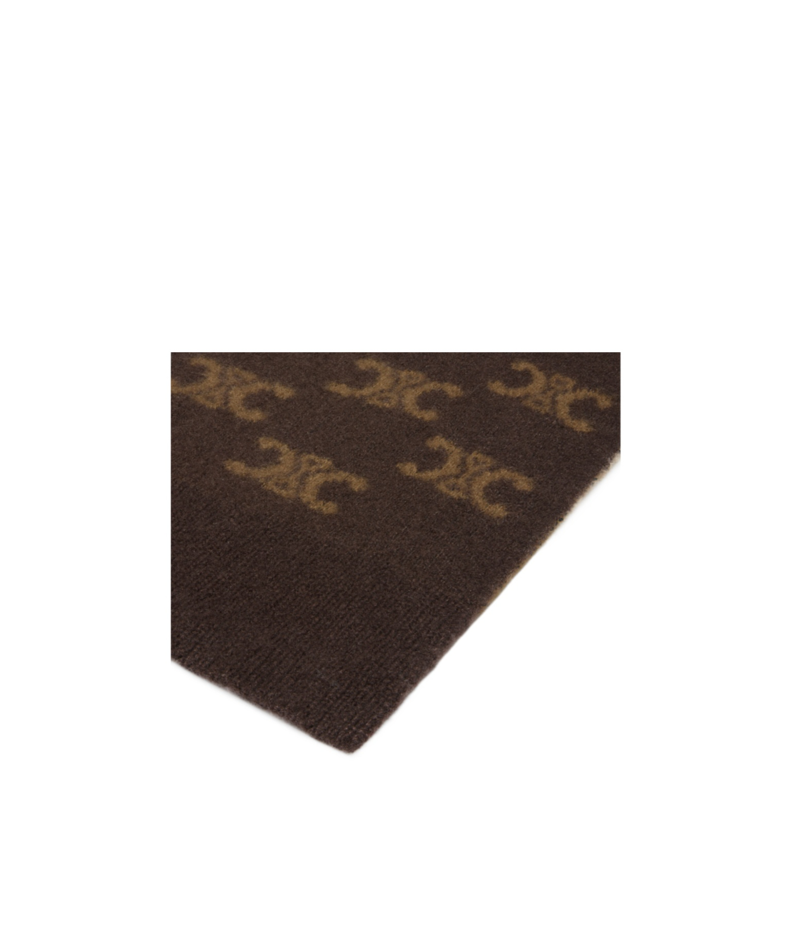 Celine Interwoven Alphabet Scarf In Brown