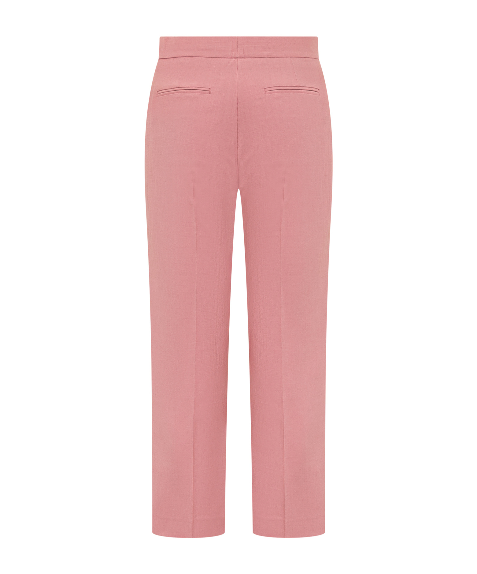 Msgm Mid-rise Cropped Tailored Trousers In Pink