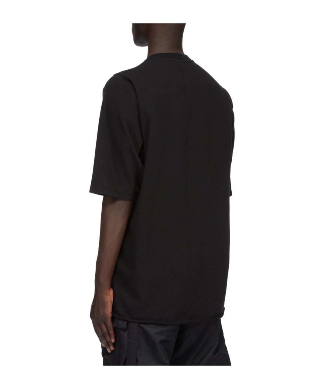 Rick Owens Drkshdw Drkshdw By Rick Owens Oversized Cotton T-shirt With Geometric Design And Relaxed Fit In Black