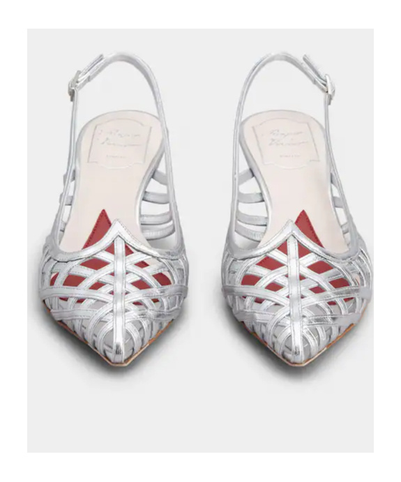 Shop Roger Vivier I Love Vivier Multistrap Slingback Pumps In Leather In White