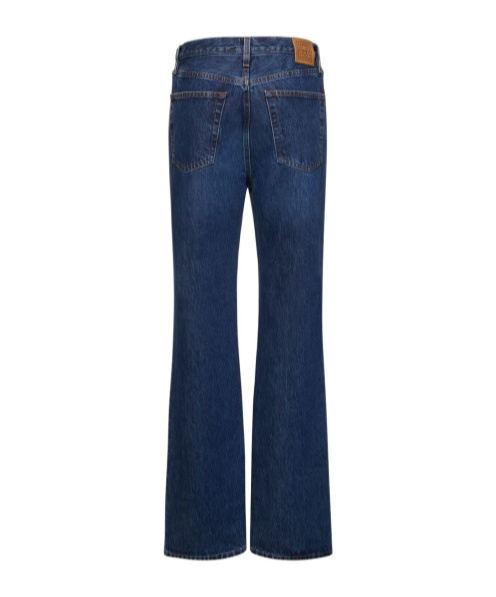 TOTÊME DENIM TROUSERS WITH LOGO AFFIXED