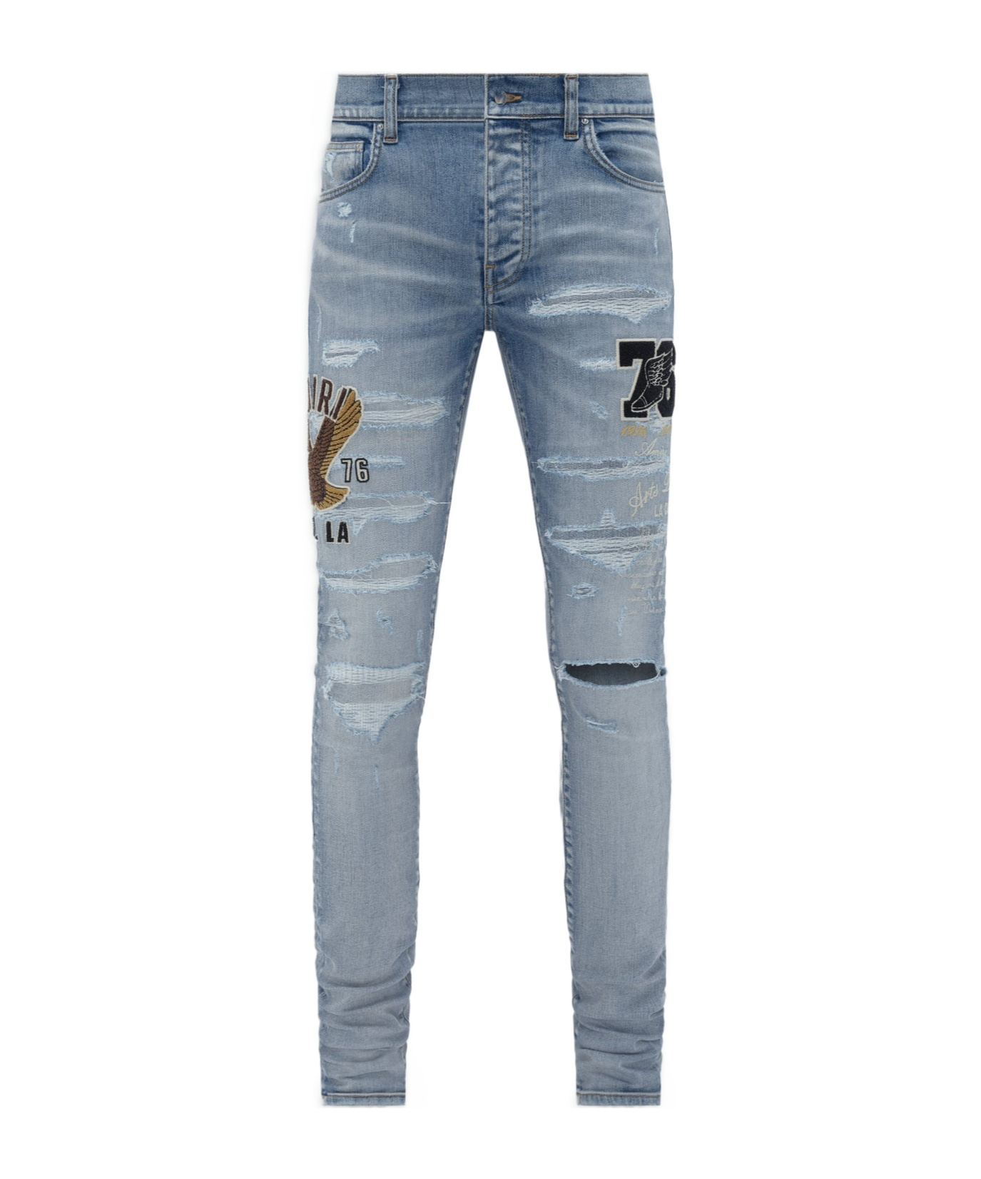 AMIRI LOGO-APPLIQUÉ SKINNY JEANS