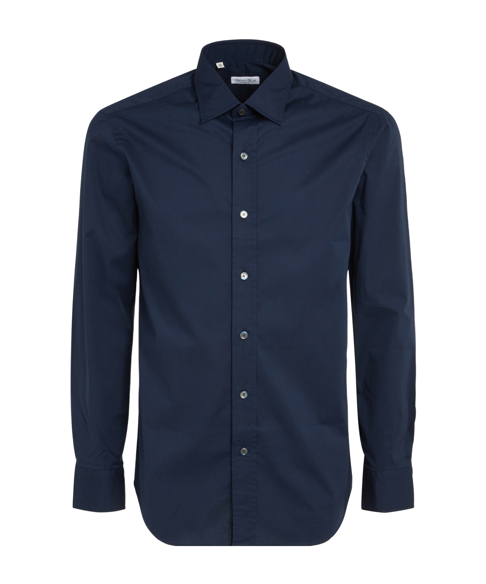 Salvatore Piccolo Buckle Long-sleeved Shirt In Blue