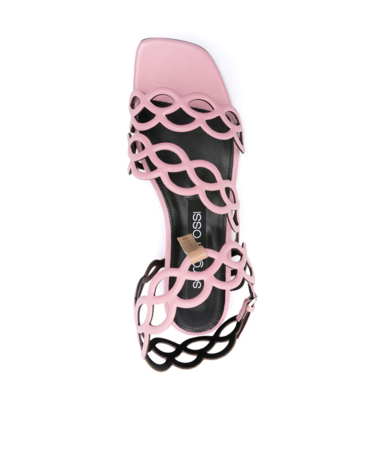 Sergio Rossi Spiral Square Strappy Sandals In Pink