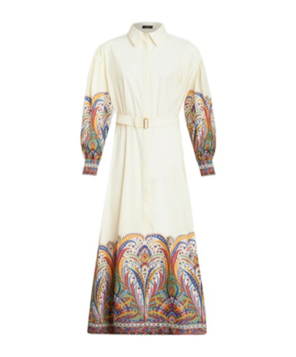 Shop Etro Paisley-print Cotton Shirt Dress In White