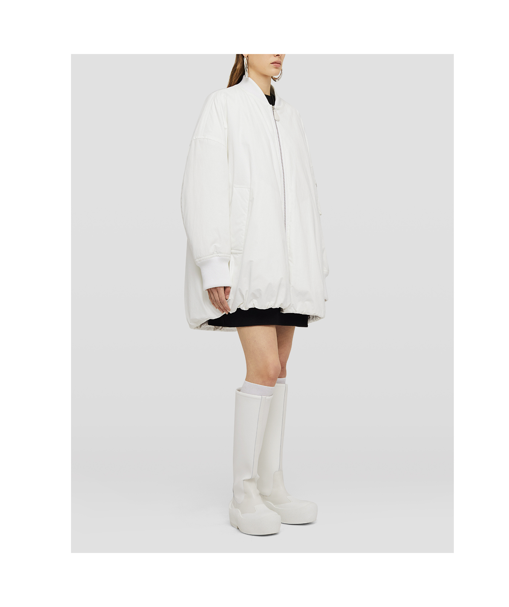 JIL SANDER JIL SANDER STAND-UP COLLAR OVERSIZED JACKET