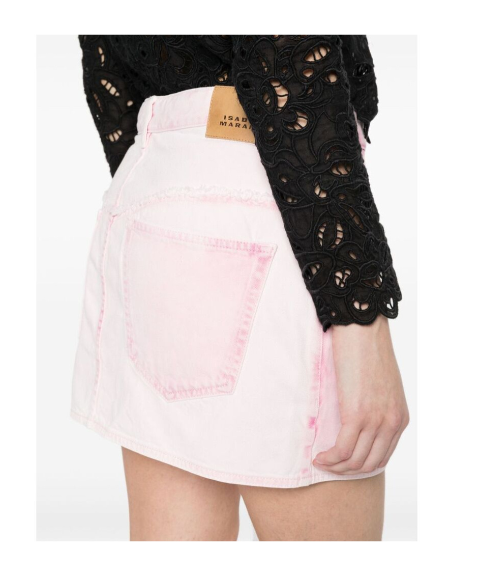 ISABEL MARANT FRINGED DENIM SKIRT