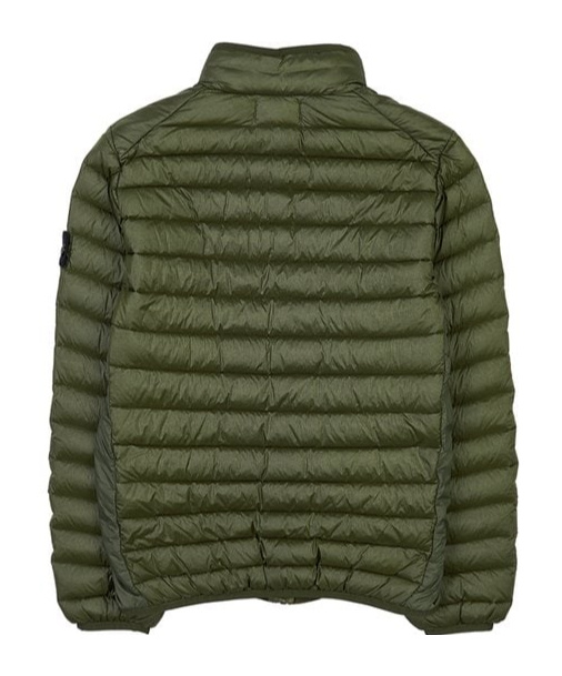 Stone Island High-collar Long-sleeved Down Jacket In Military Green