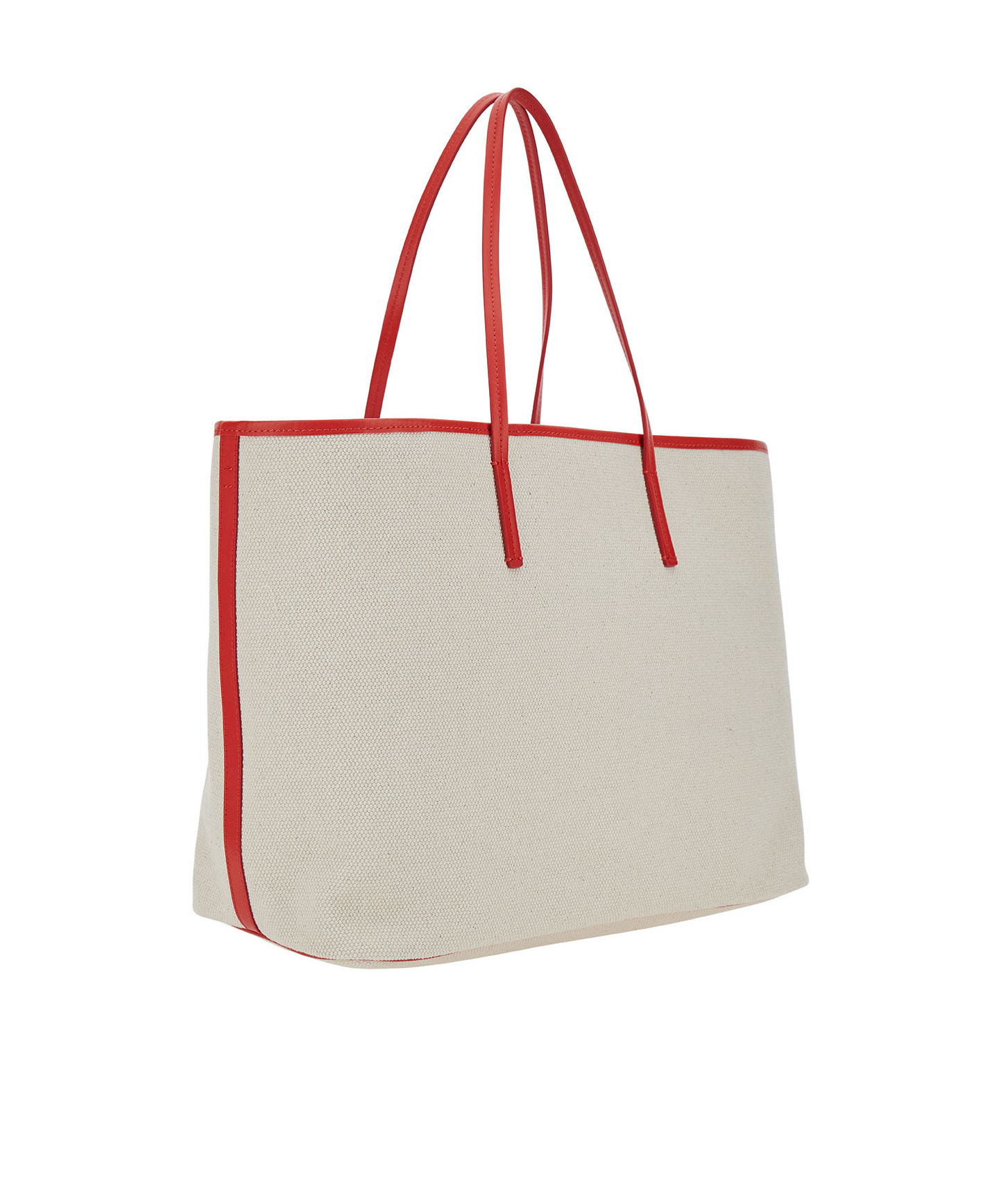 Marni 'small Janus' White Tote Bag With Logo Patch In Cotton Woman In Nude