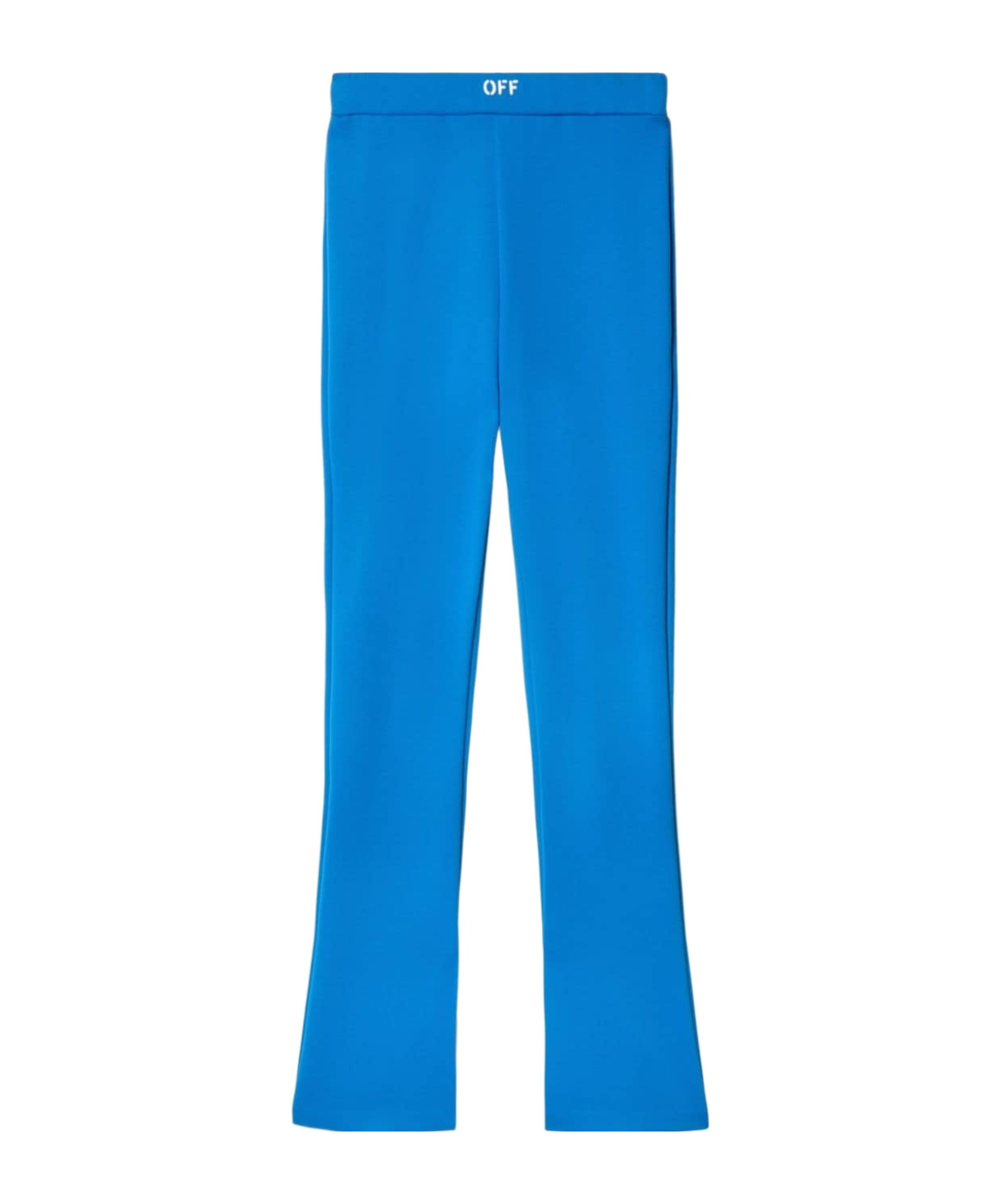 Off-white Light Blue Light Blue High Waisted Flared Leggings In Blue