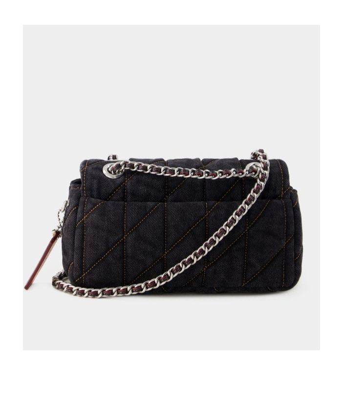 Coach Tabby Pebbled-leather Shoulder Bag In Black