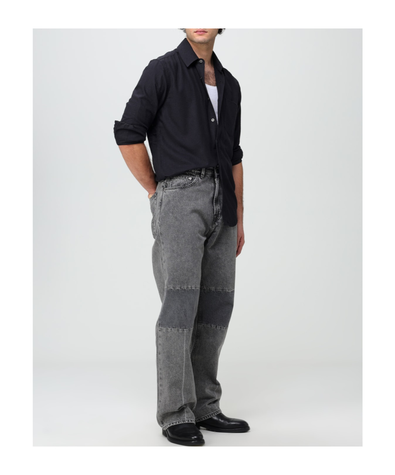 Our Legacy Extended Linear Cut Straight-leg High-rise Denim Jeans In Black