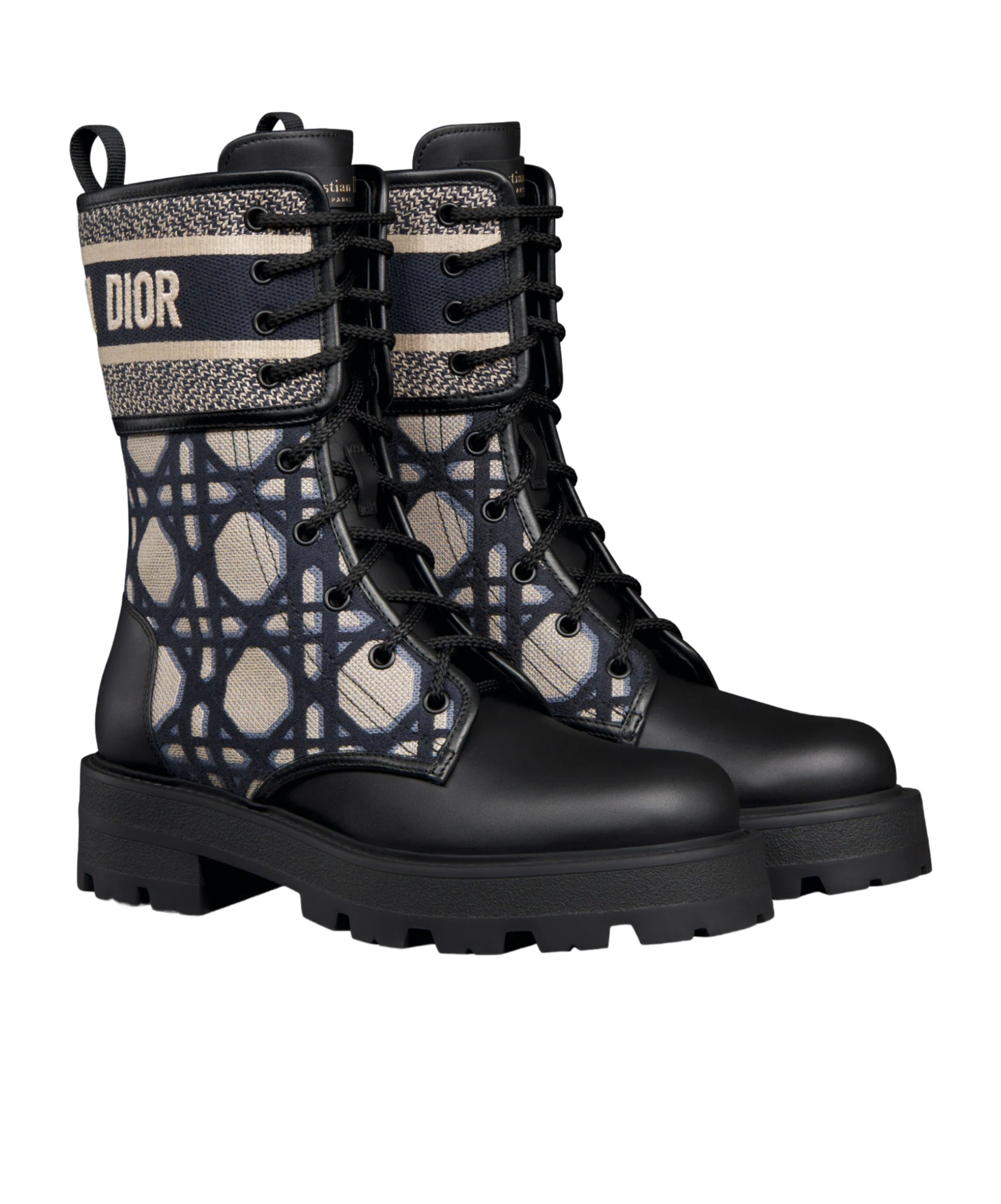 Dior D-major Short Boots In Black
