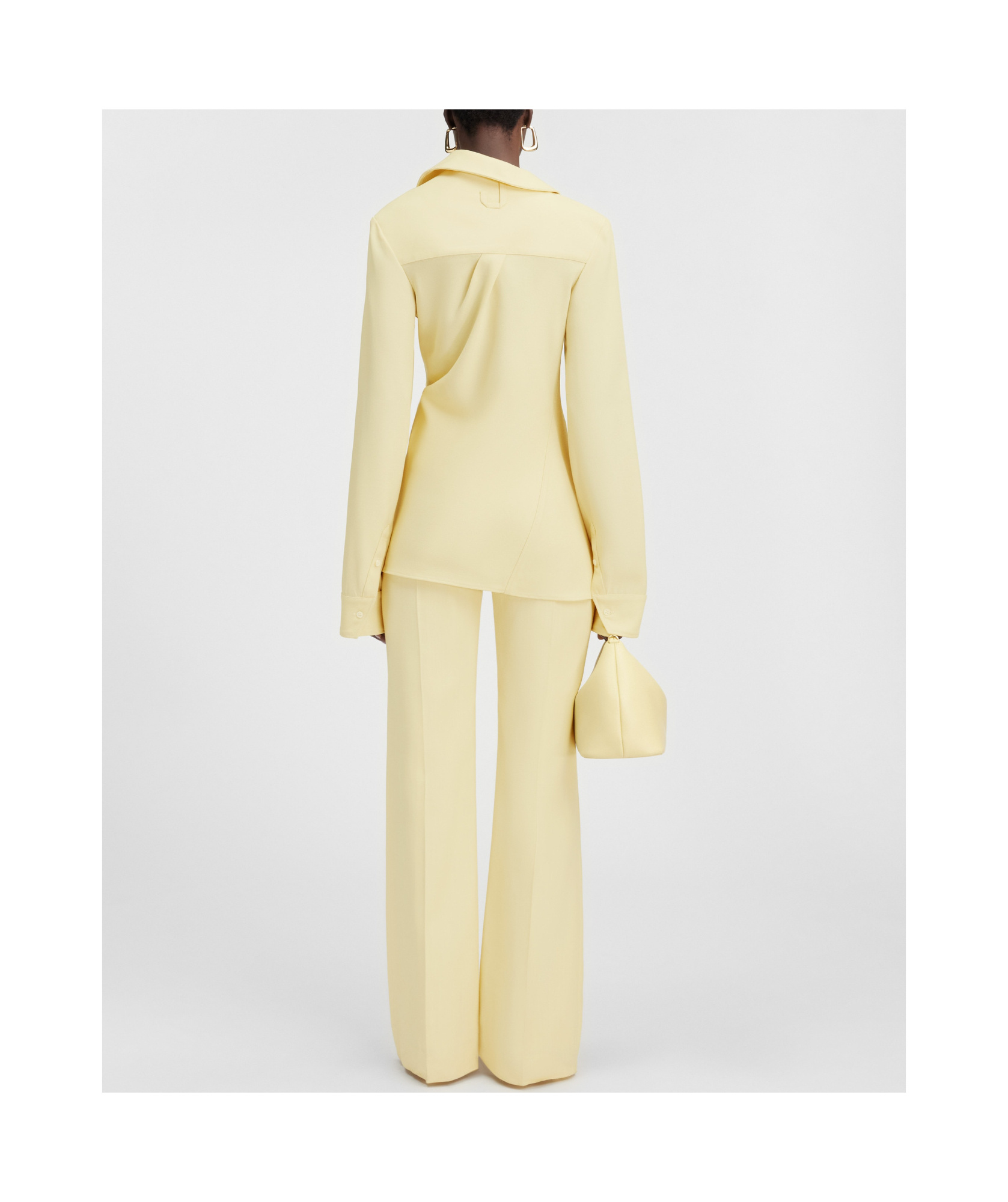 Jacquemus Asymmetric Shirt In Nude