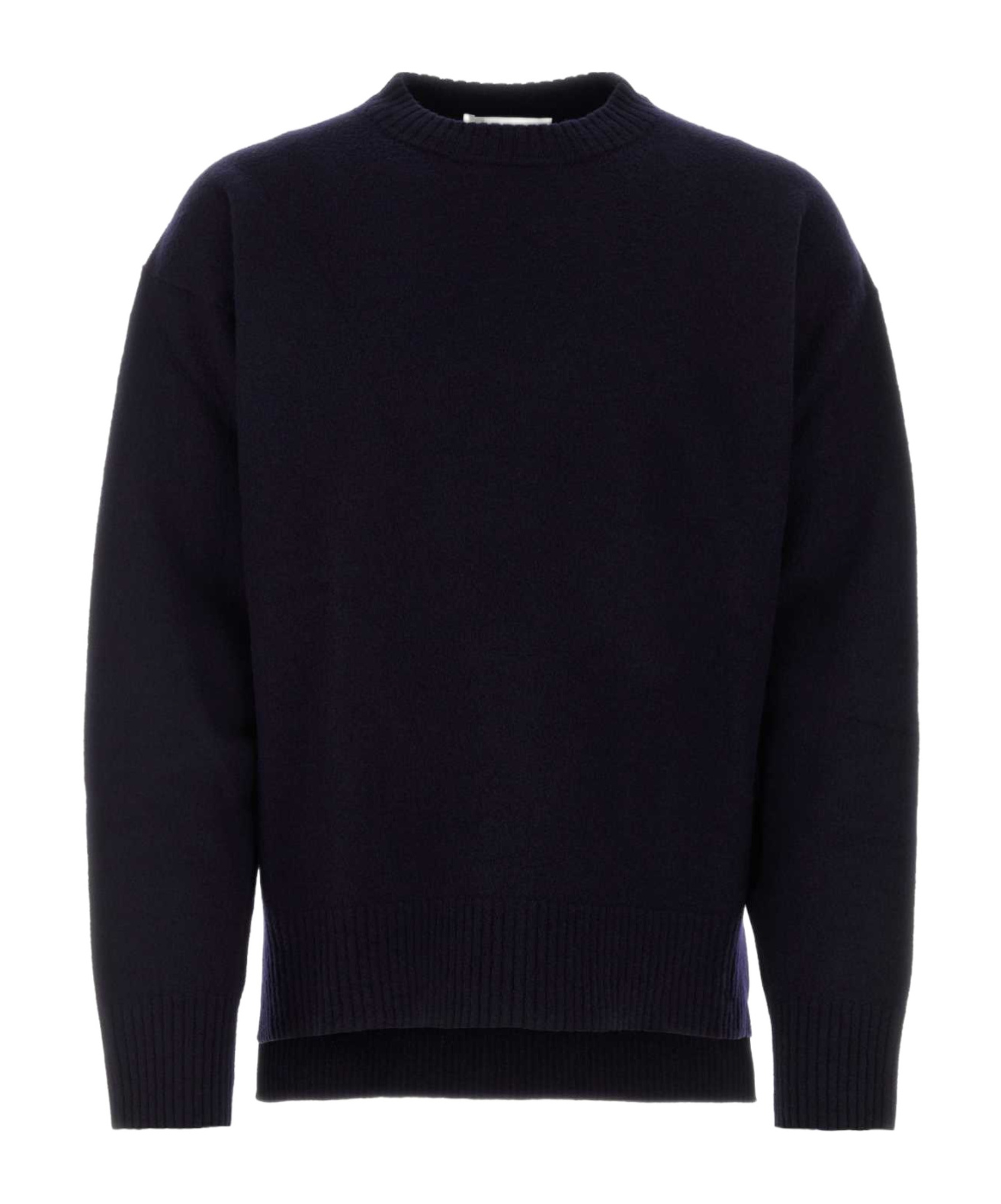 Jil Sander Crewneck Long-sleeved Jumper In Black
