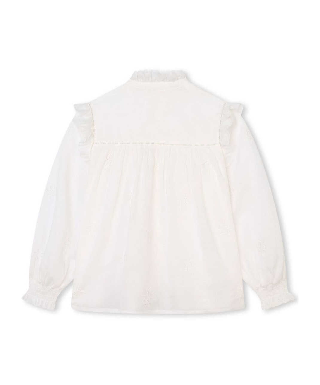 Chloé Lotus Leaf-edged Shirt In White