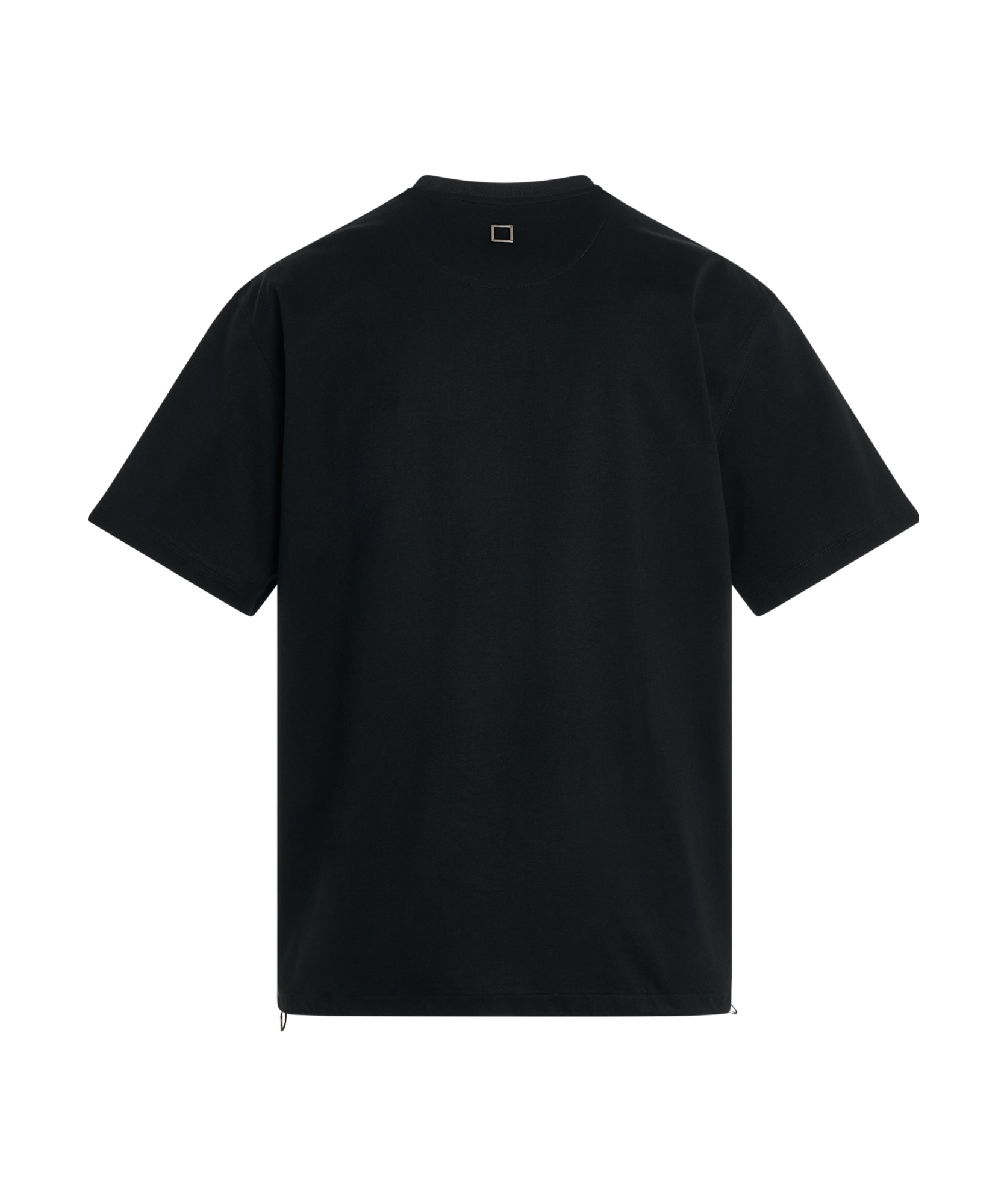 Wooyoungmi Black Cotton Back Logo T-shirt In Black