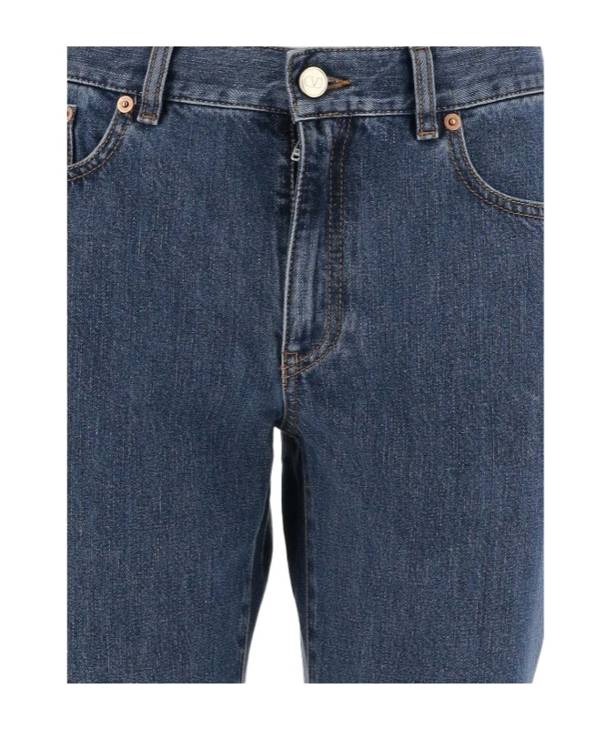 VALENTINO BELT RING DENIM TROUSERS 