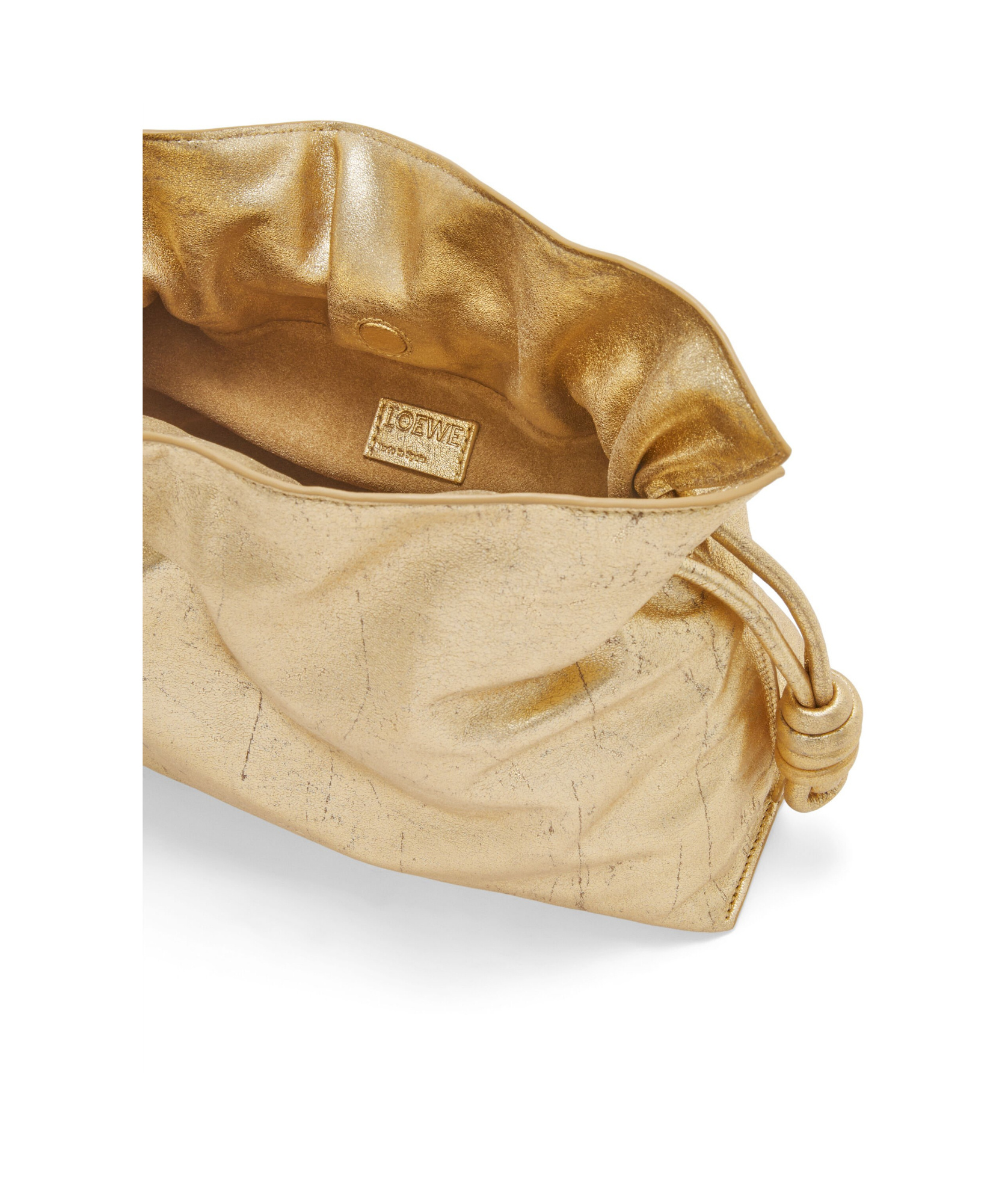 Loewe Flamenco Mini Leather Clutch Bag In Yellow