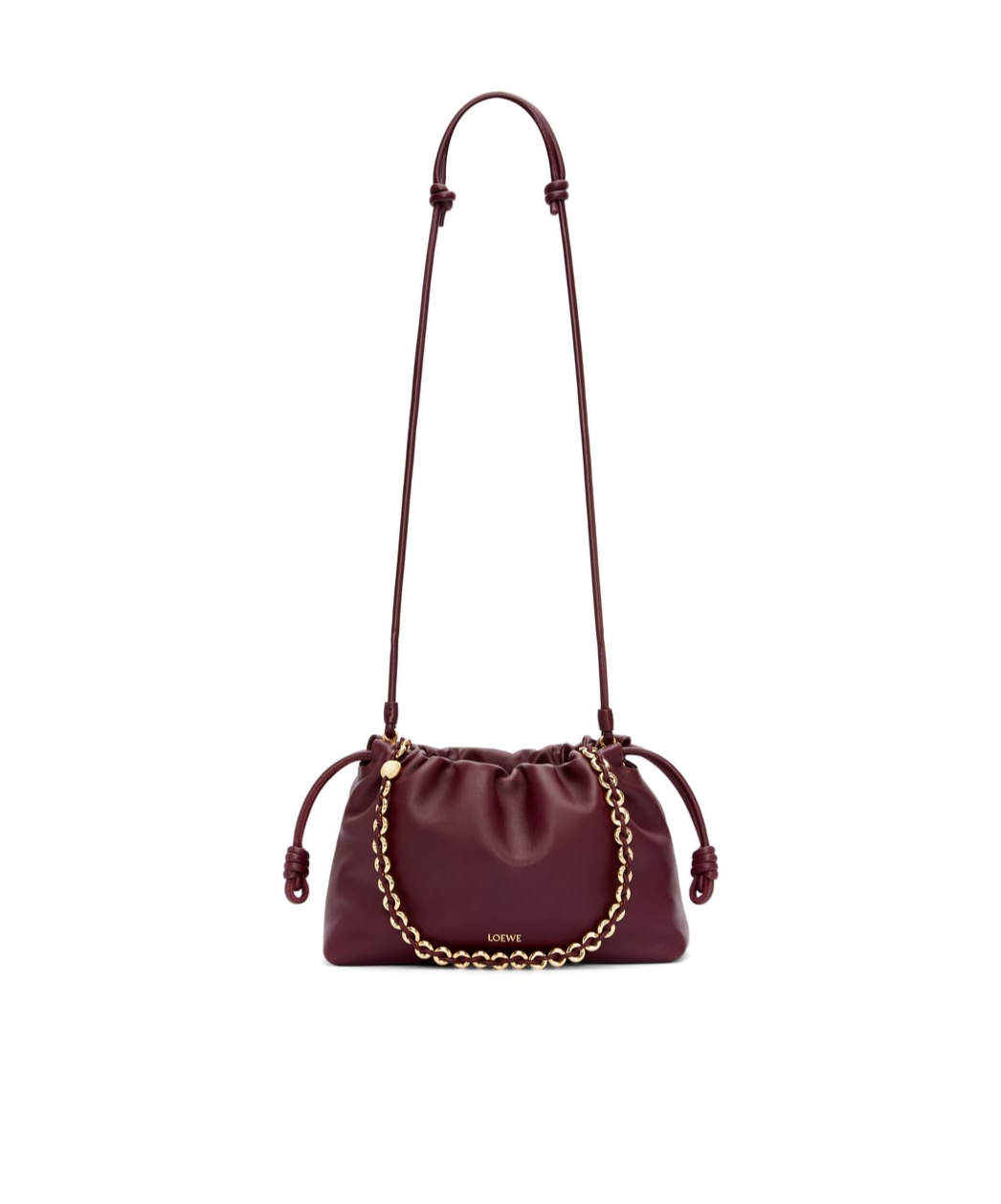 Loewe Medium Flamenco Purse In Mellow Nappa Lambskin In Red