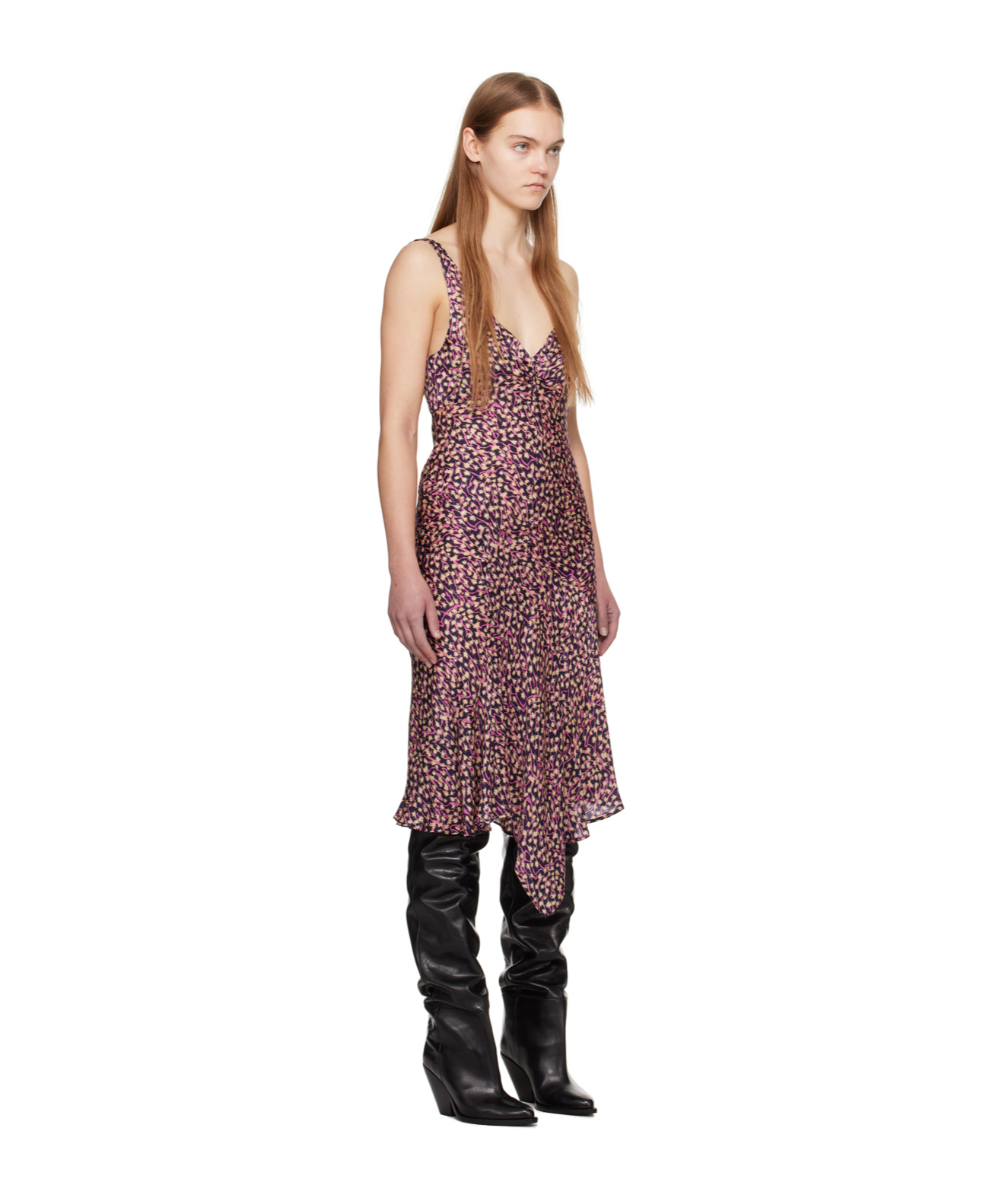 Shop Isabel Marant Lucia Graphic-print Slip Dress