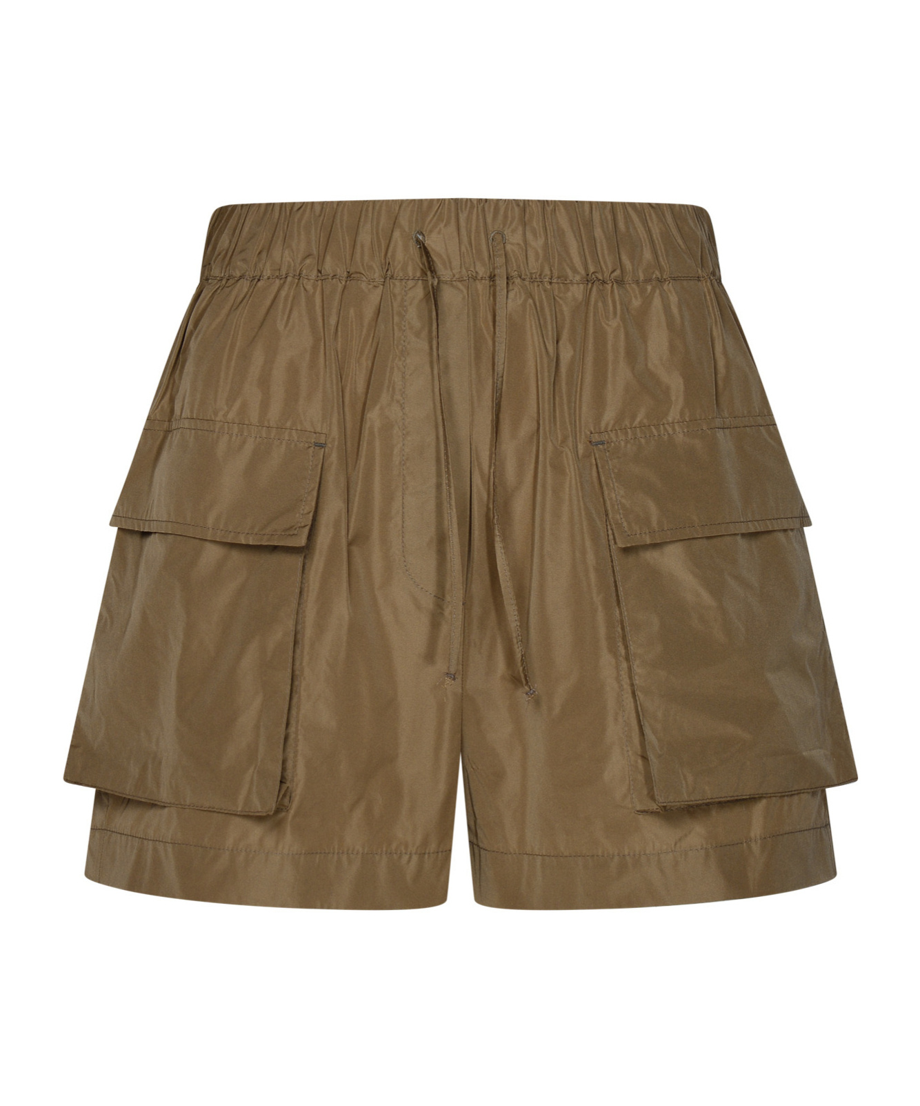 Msgm Persimmon Polyester Cargo Shorts In Green