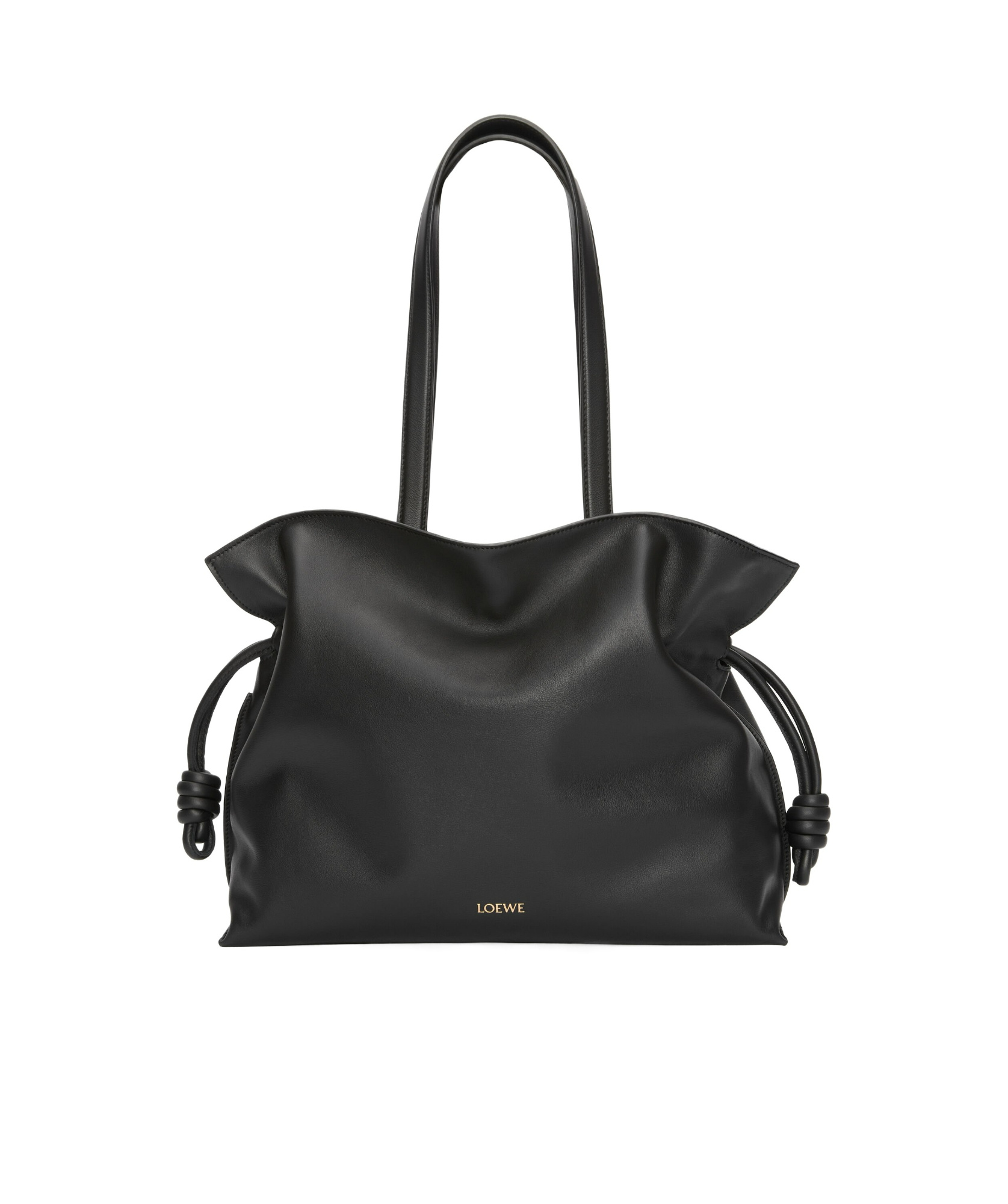 Loewe Flamenco Medium Clutch Bag In Napa Leather In Black