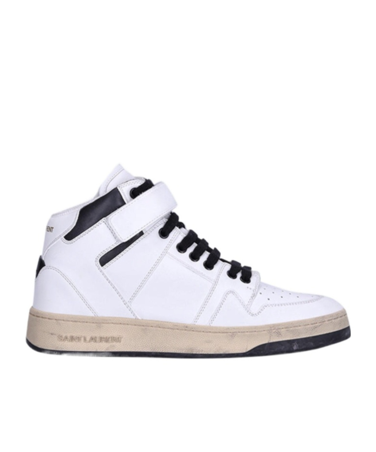 Saint Laurent Lax High-tops Sneakers In White