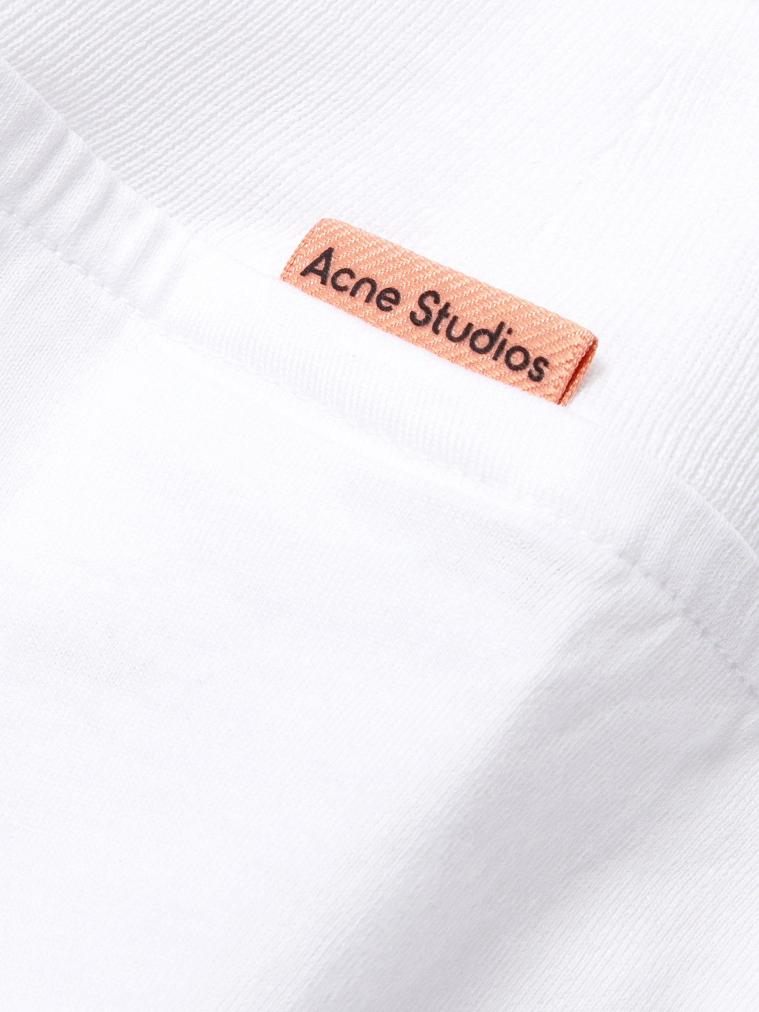 Acne Studios Logo-tag Cotton T-shirt In White