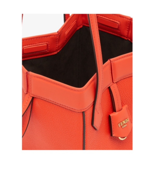Fendi Red Leather Mini Bag That Can Be Transformed In Red