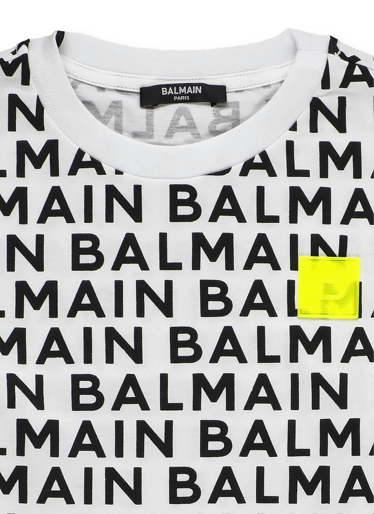 Balmain Logo-lettering Cotton T-shirt In White