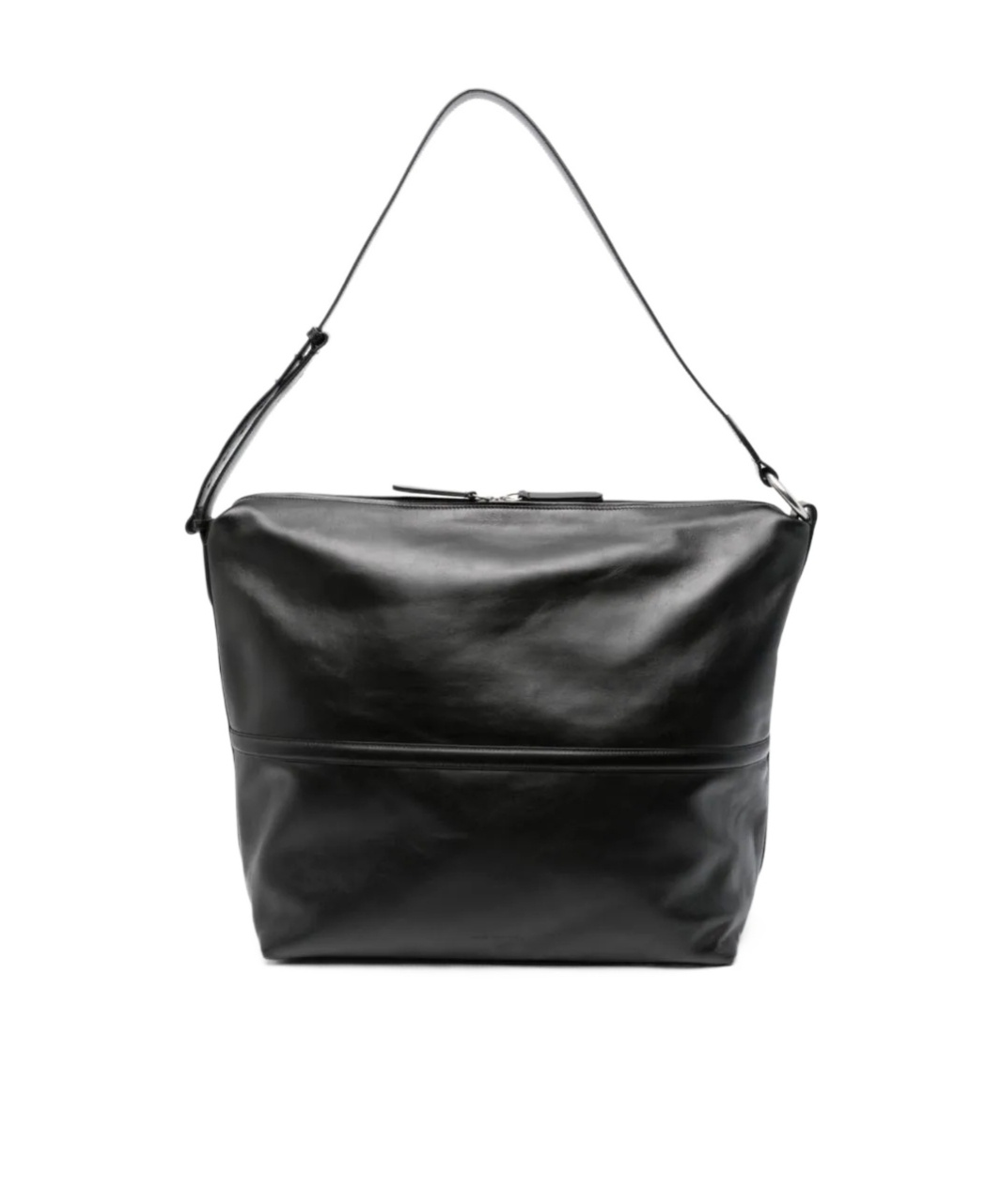 Dries Van Noten Logo Litchi Striped Shoulder Bag In Black