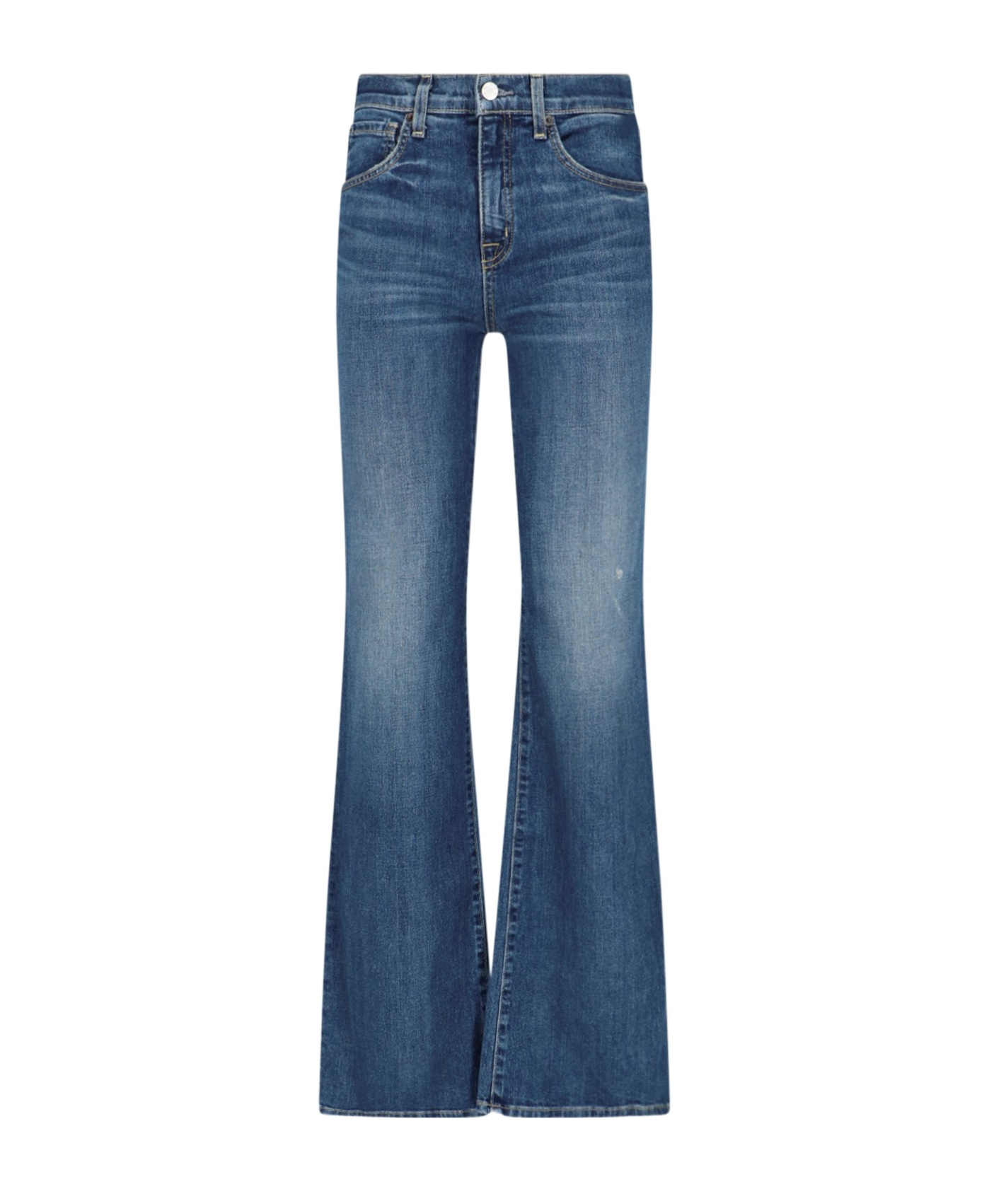 Nili Lotan Belt Loop Denim Trousers In Blue