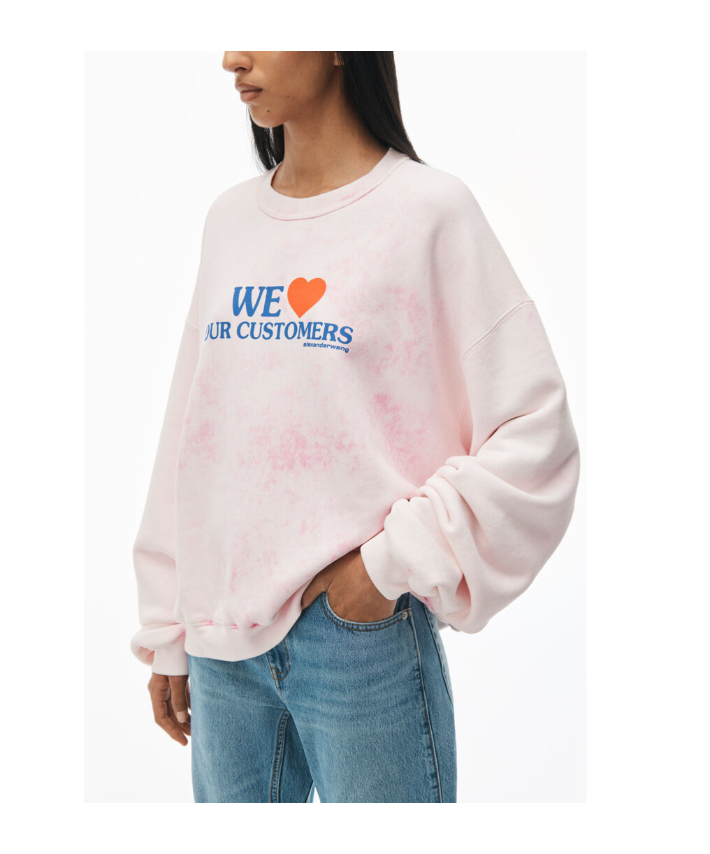 Alexander Wang We Love Our Customers Sweatshirt In Pink