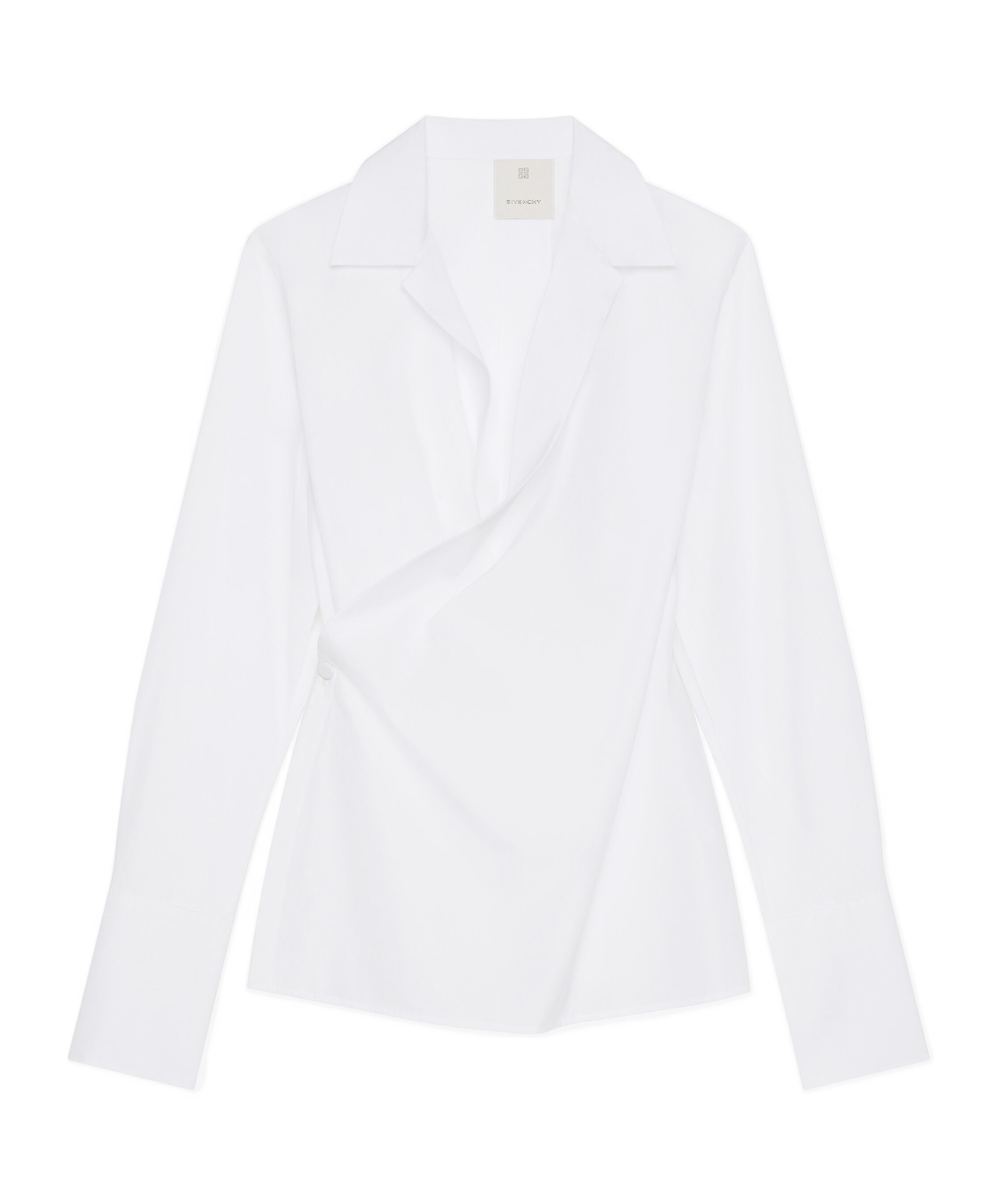 Givenchy Poplin Wrap Shirt In White